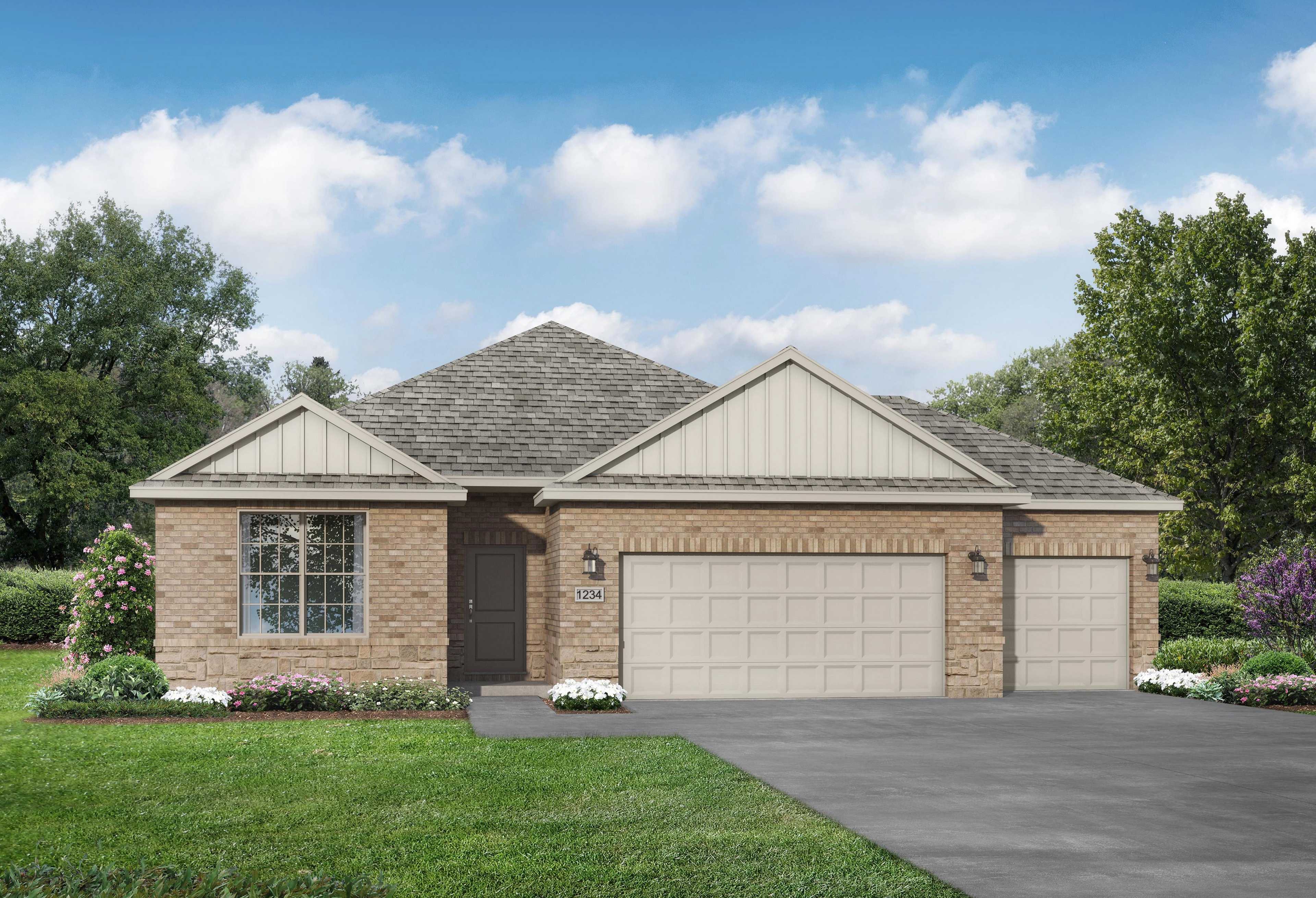 Exterior view of Davidson Homes' The Everett C Floor Plan