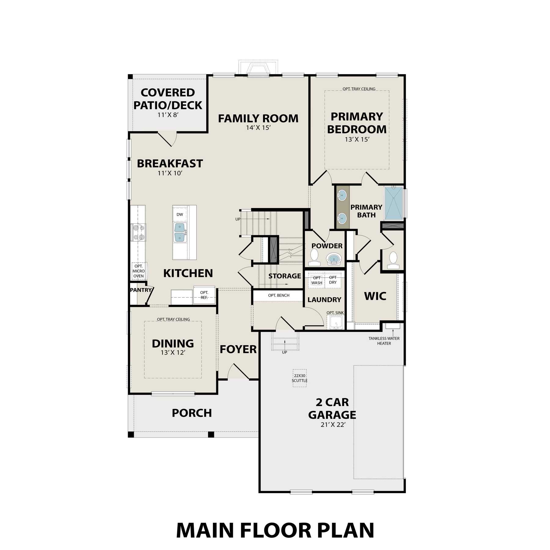 1 - The Ash C buildable floor plan layout in Davidson Homes Homes' Benders Cove community.