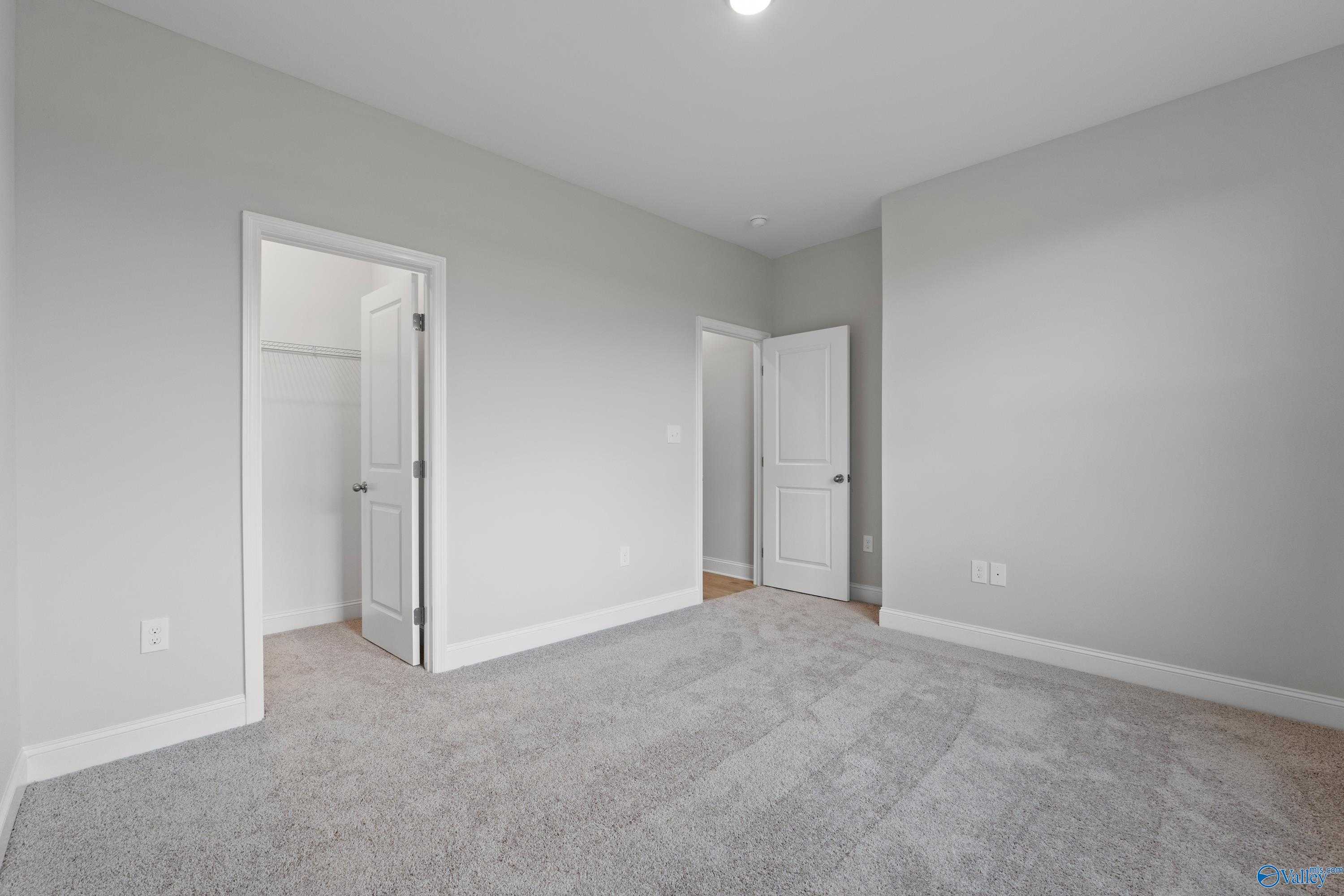 Spacious secondary bedroom with walk-in closet and en-suite door in Davidson Homes The Rockford B, Toney, Alabama