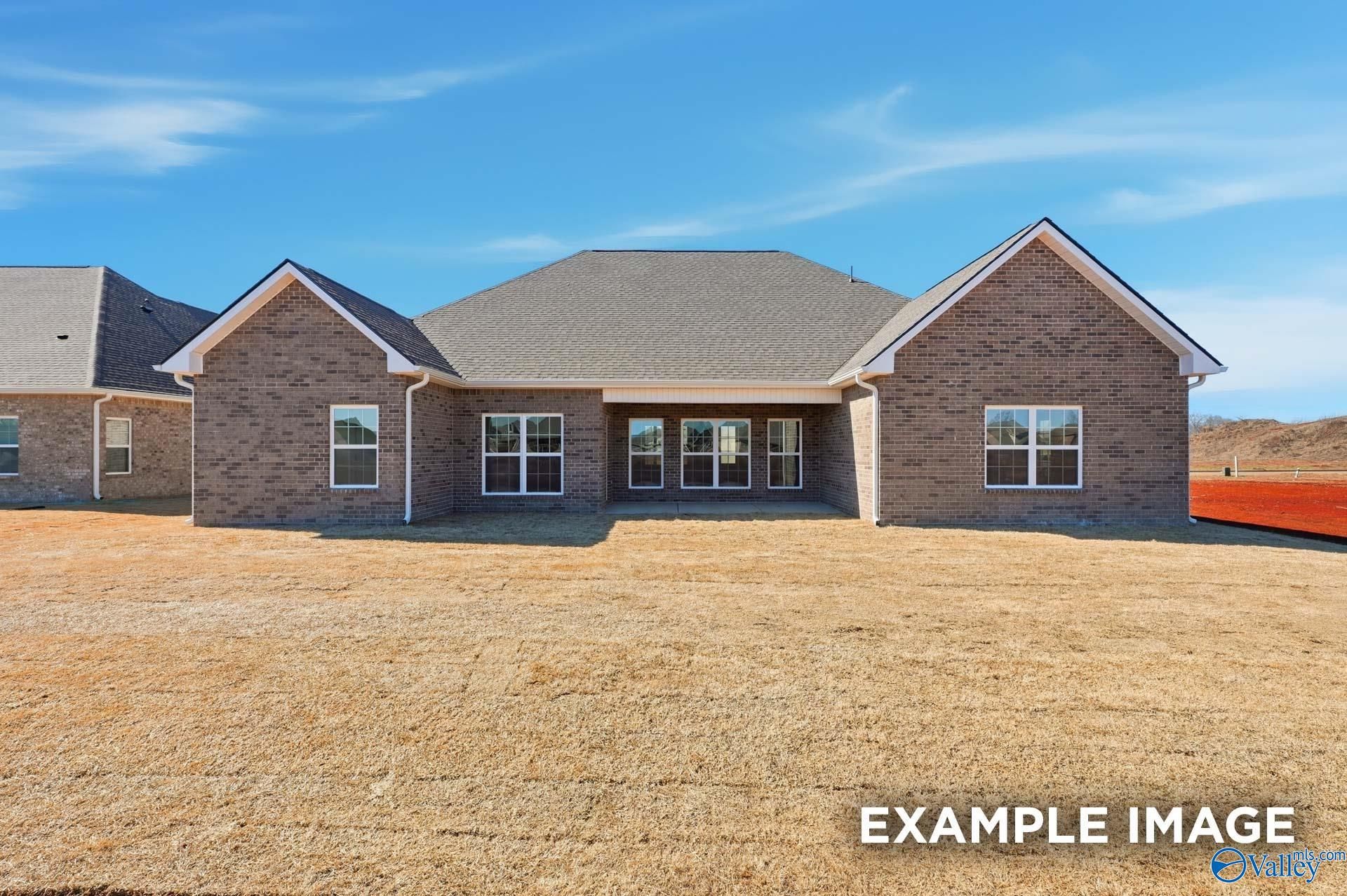 Back exterior view of The Valencia floor plan by Davidson Homes in Briercreek, Meridianville, Alabama.