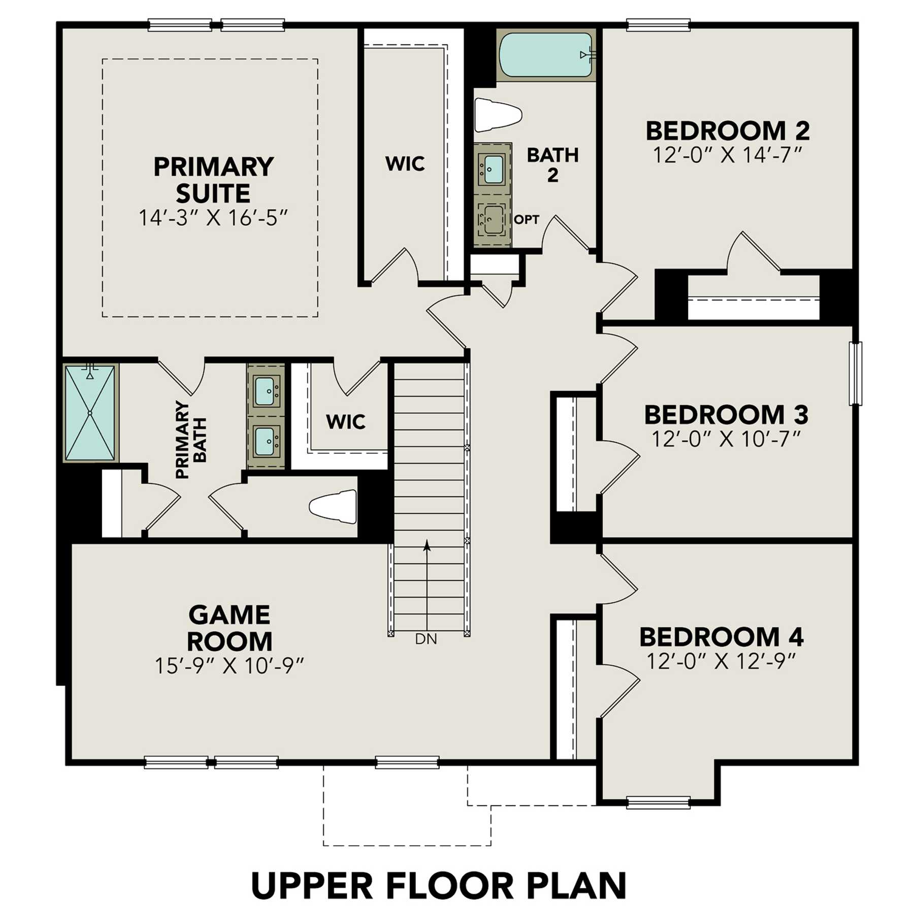 2 - The Murray F buildable floor plan layout in Davidson Homes Homes' Horizon Pointe community.