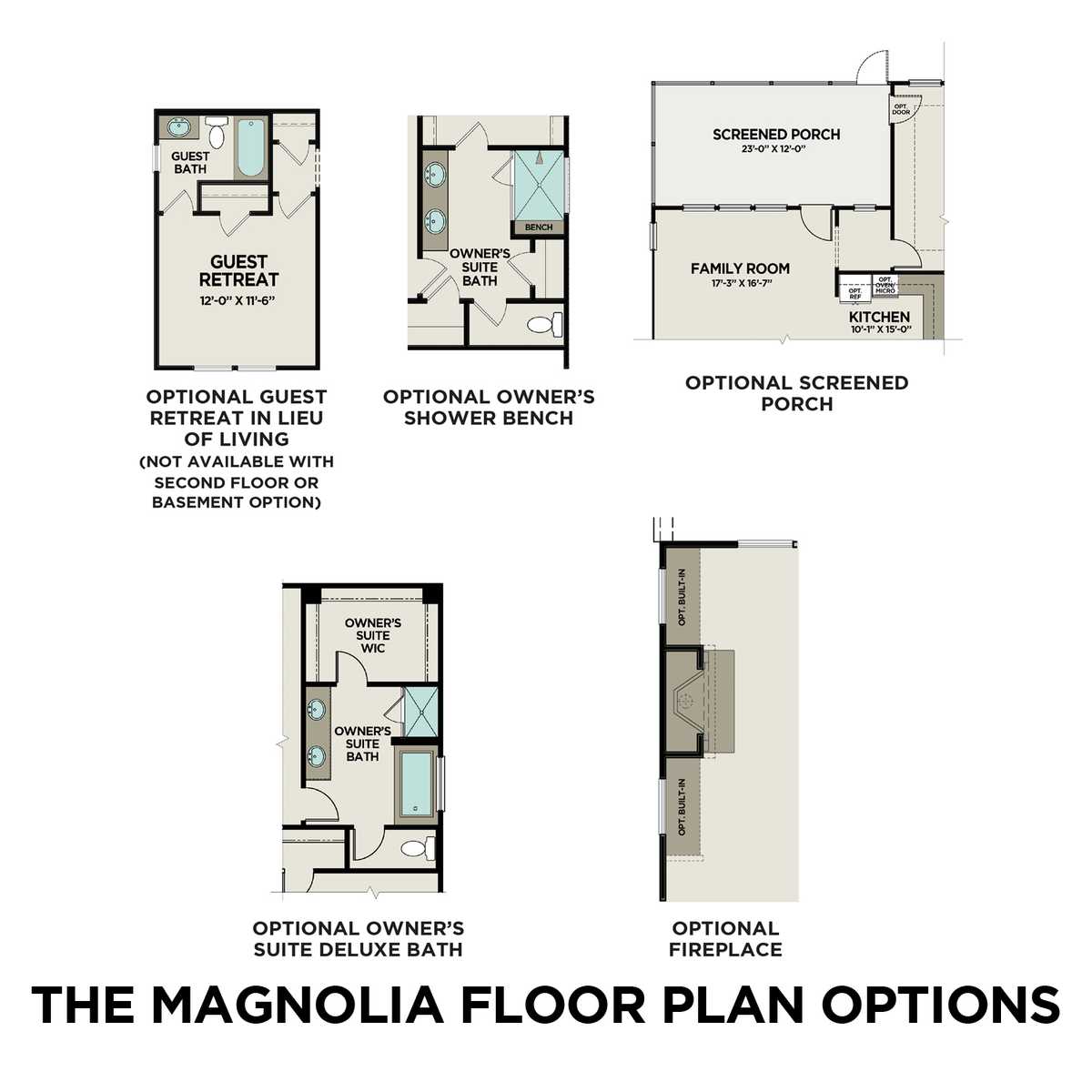 2 - The Magnolia A – Side Entry buildable floor plan layout in Davidson Homes' Everleigh community.