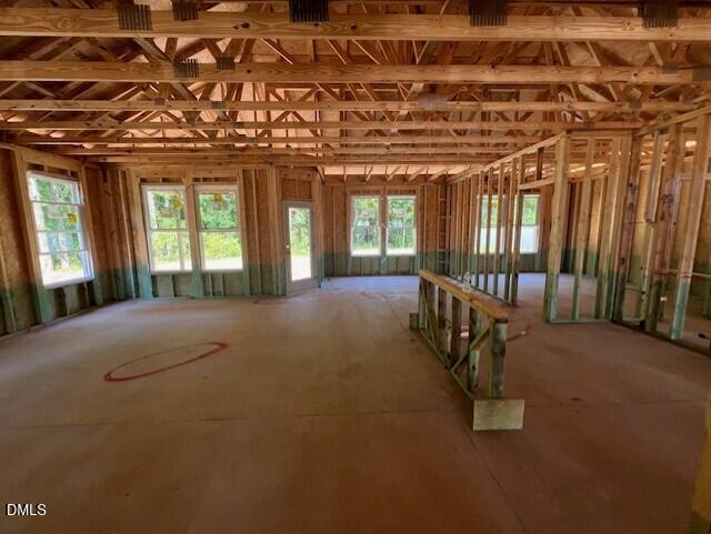 Open-concept interior construction of The Franklin C floor plan at Wellers Knoll in Lillington, North Carolina.