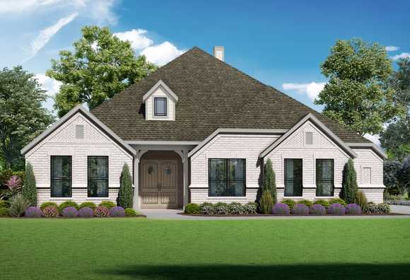 Exterior view of Davidson Homes' The Summerlin A Floor Plan