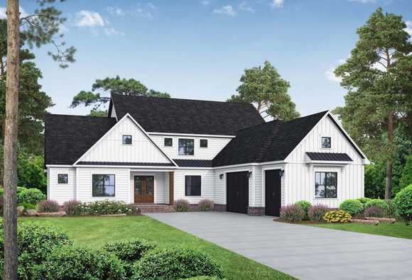 Exterior view of Davidson Homes' The Bledsoe A Floor Plan