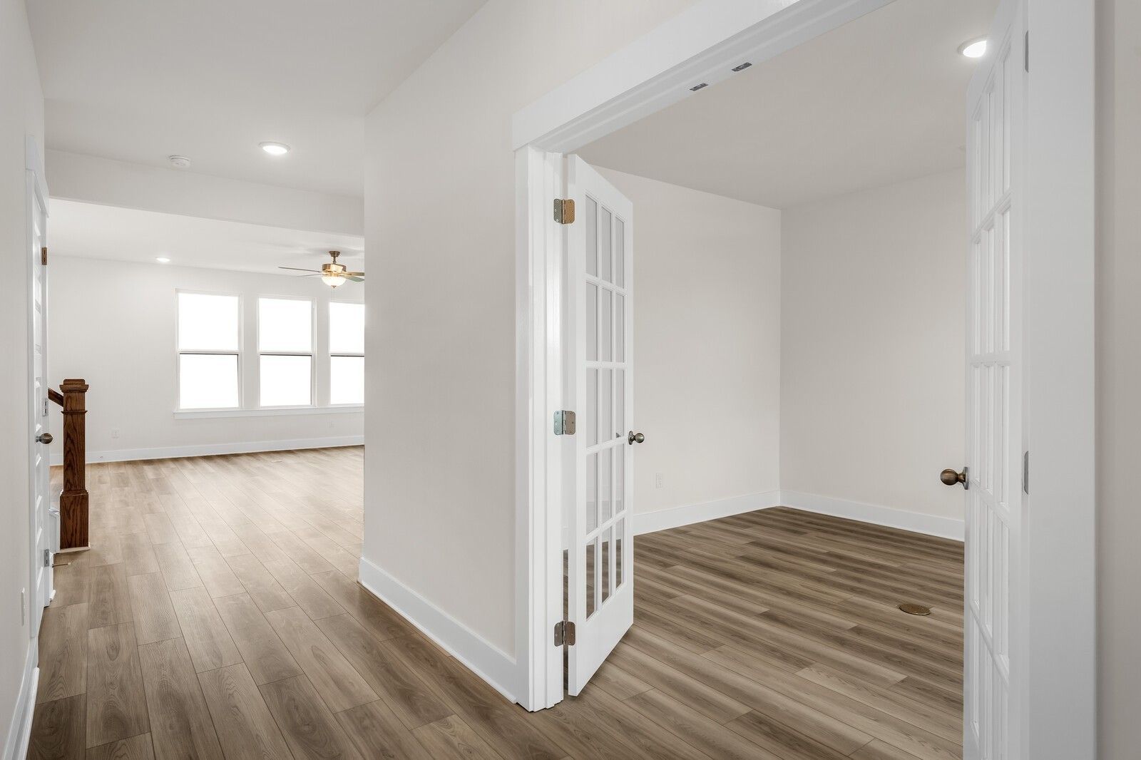 French doors leading into a study in The Henry C floor plan at Benders Cove in Mt. Juliet, Tennessee.