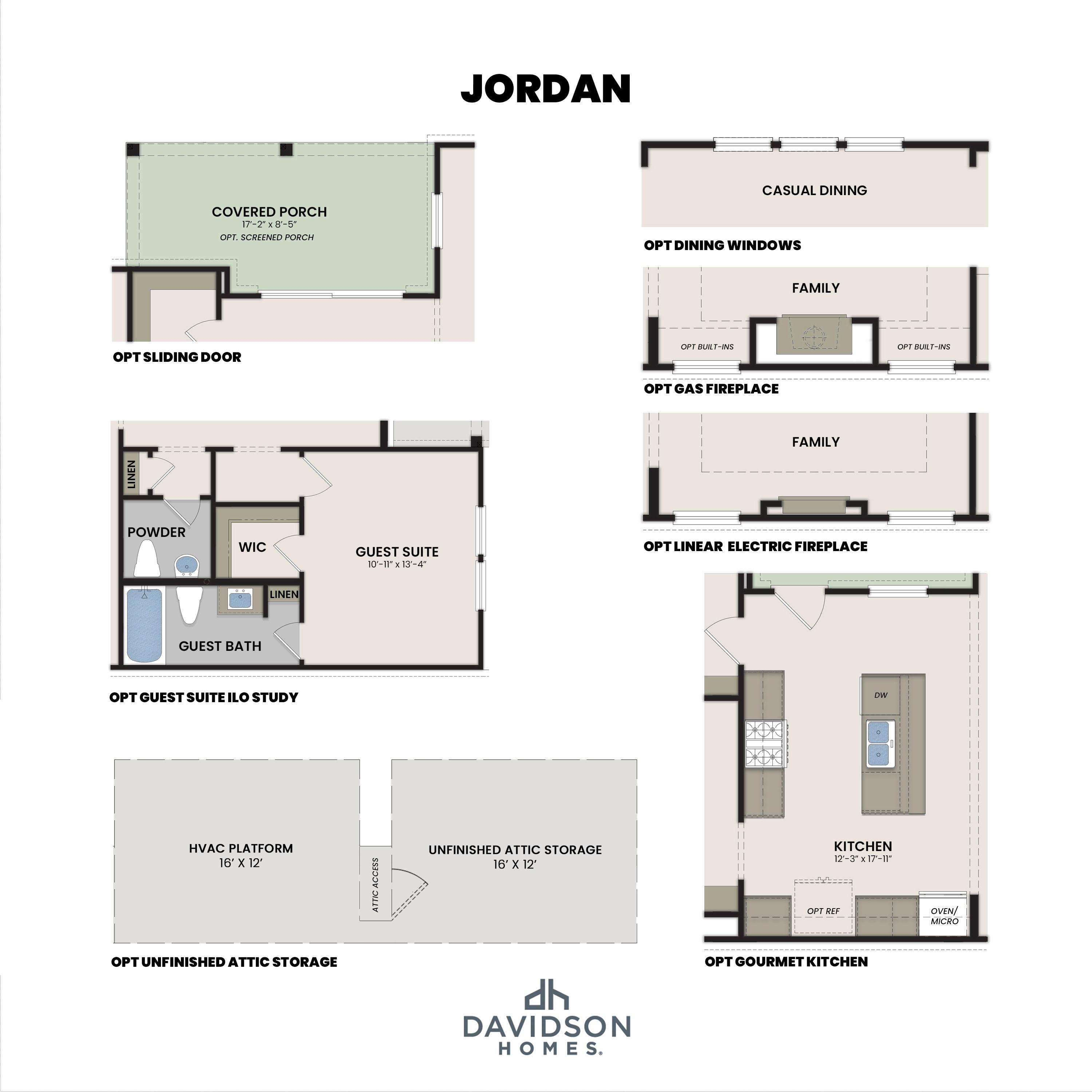3 - The Jordan A buildable floor plan layout in Davidson Homes Homes' Forestville Yard community.