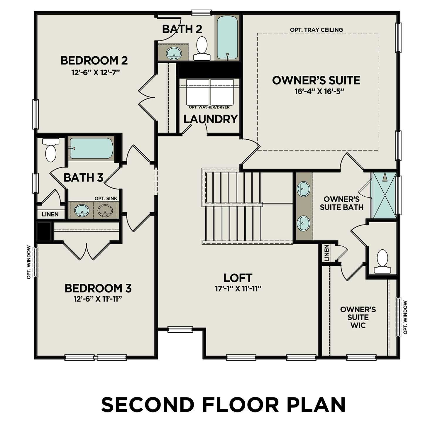 2 - The Willow B- Unfinished Basement floor plan layout for 612 Grand Wehunt Drive in Davidson Homes Homes' Wehunt Meadows community.