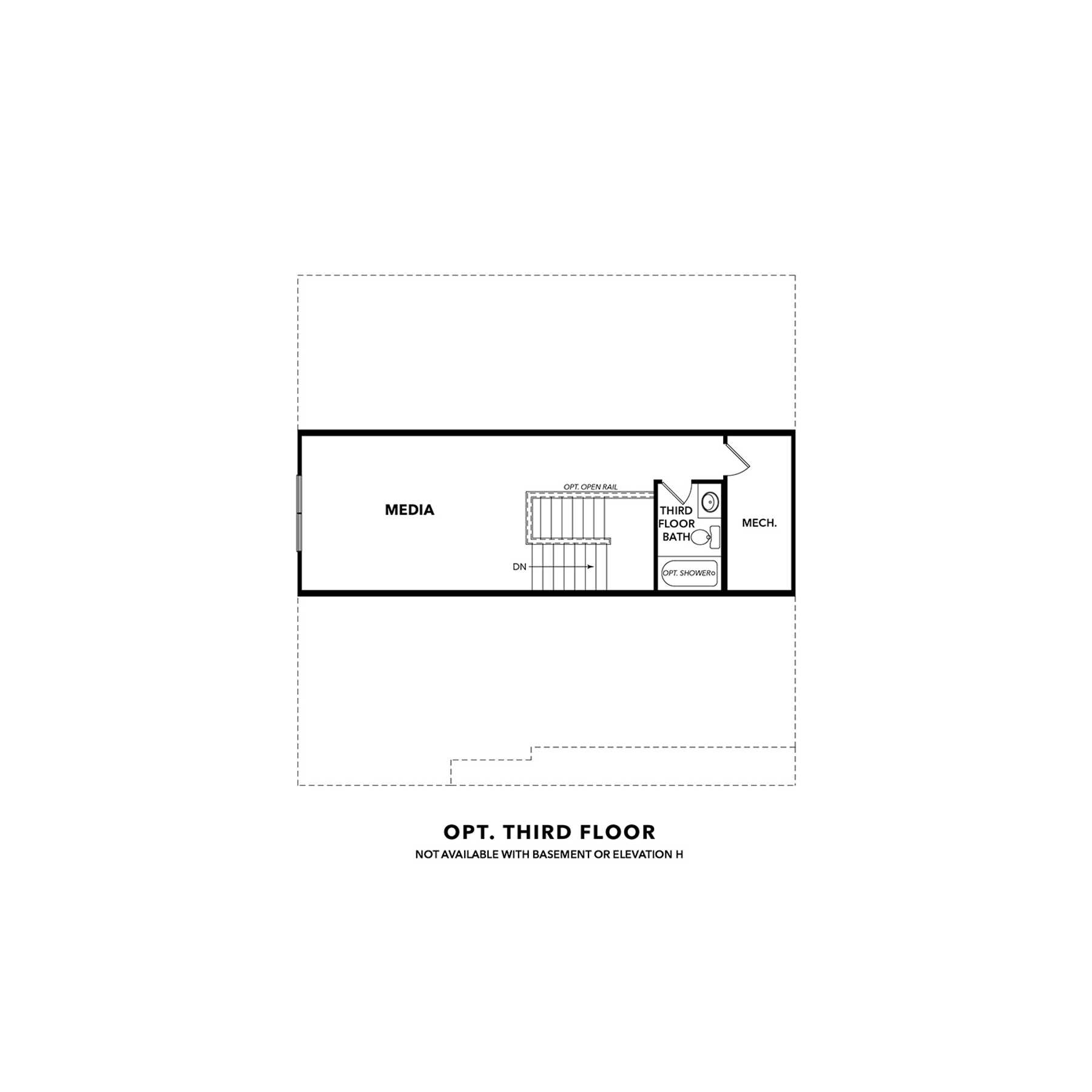 4 - The Hickory G buildable floor plan layout in Davidson Homes Homes' Fern Hollow community.