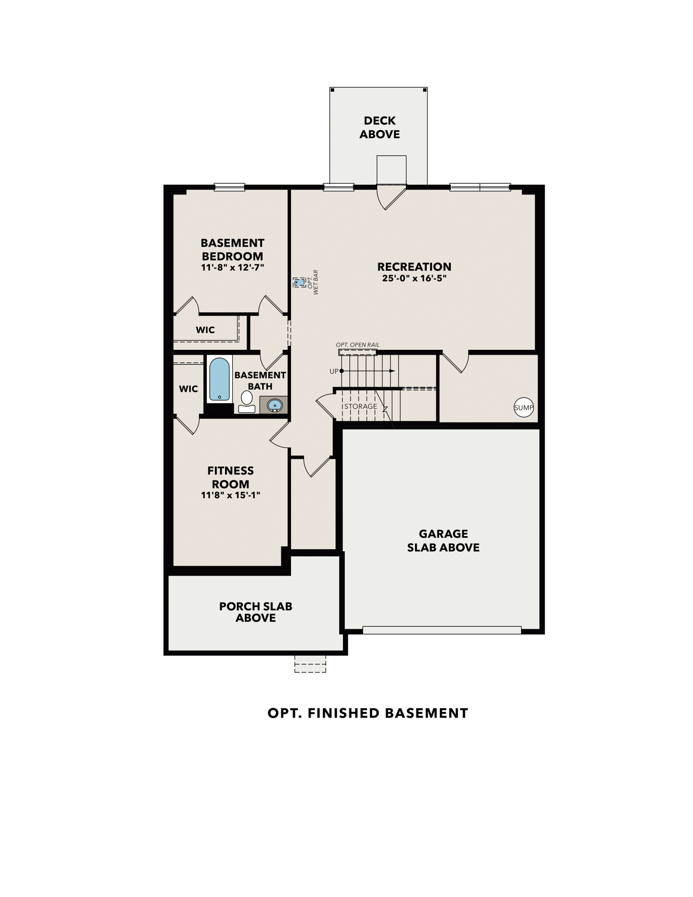 5 - The Hickory E floor plan layout for 6945 Melody Ridge Road in Davidson Homes Homes' Melody Lakeside Estates community.
