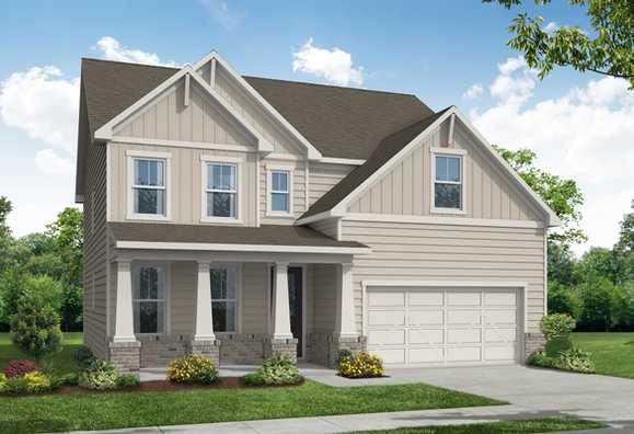 Exterior view of Davidson Homes' The Hickory B Floor Plan