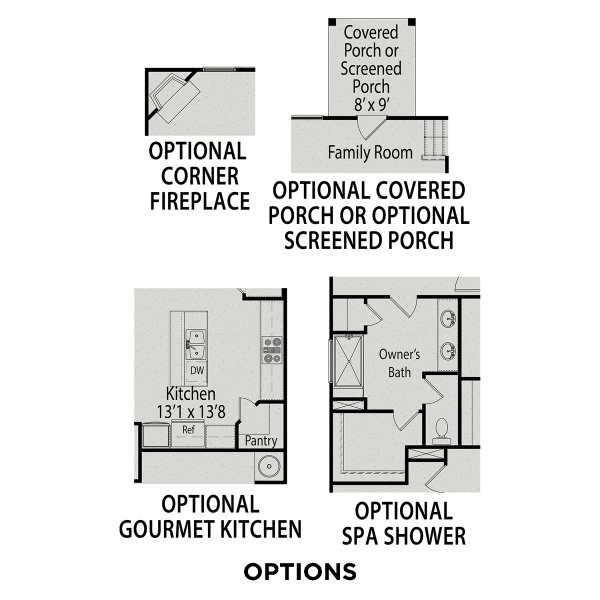 3 - The Durham floor plan layout for 21 Fairwinds Drive in Davidson Homes' Gregory Village community.