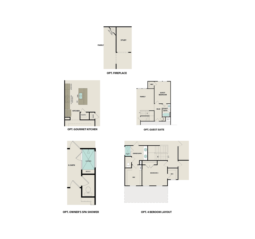Davidson Homes' The Willow A Floor Plan Options