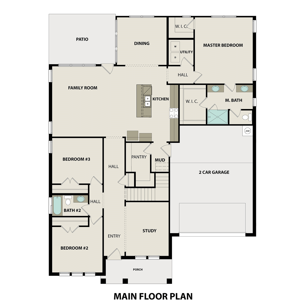 1 - The Ansley B with Bonus buildable floor plan layout in Davidson Homes' Carellton community.