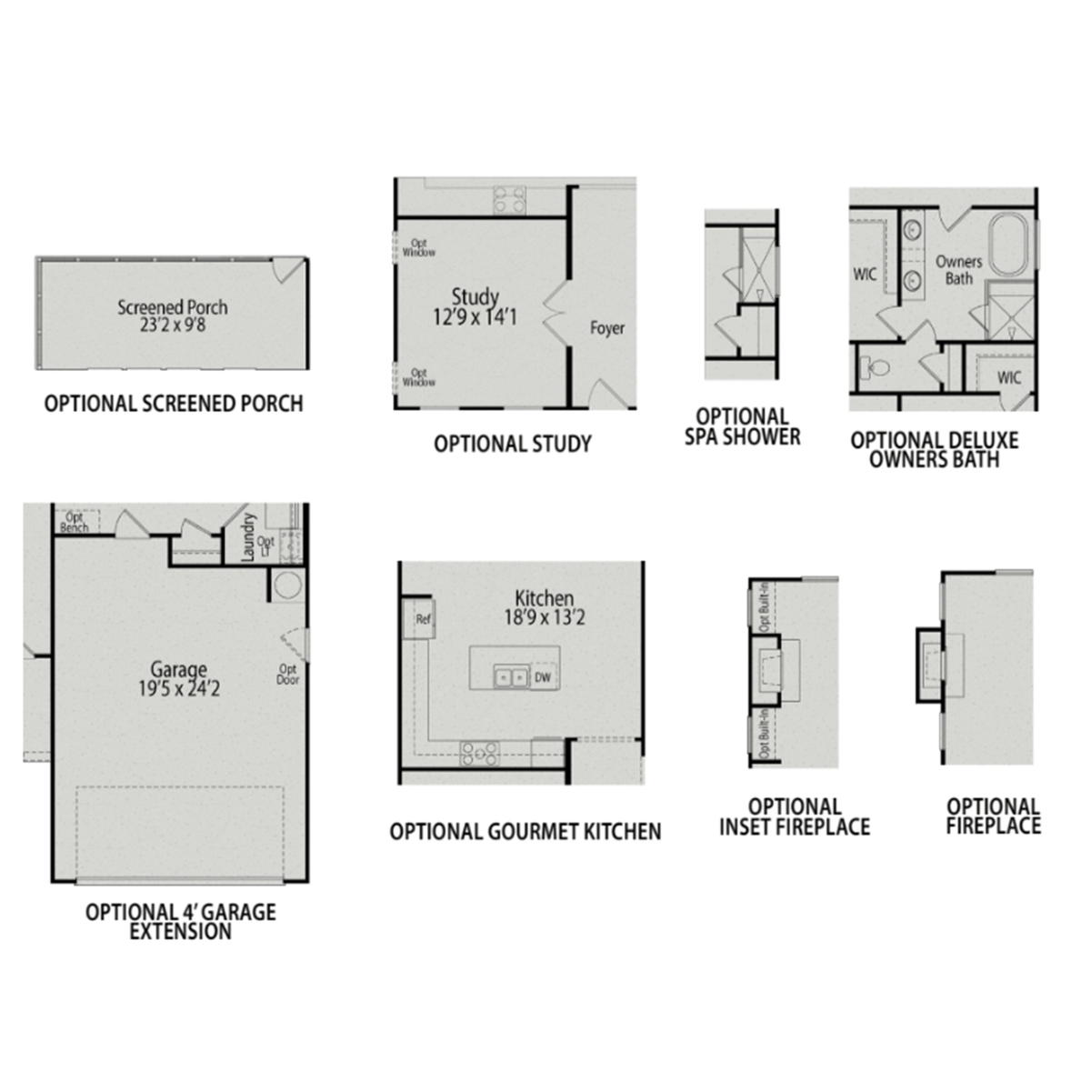 3 - The Birch II E buildable floor plan layout in Davidson Homes' Glenmere community.