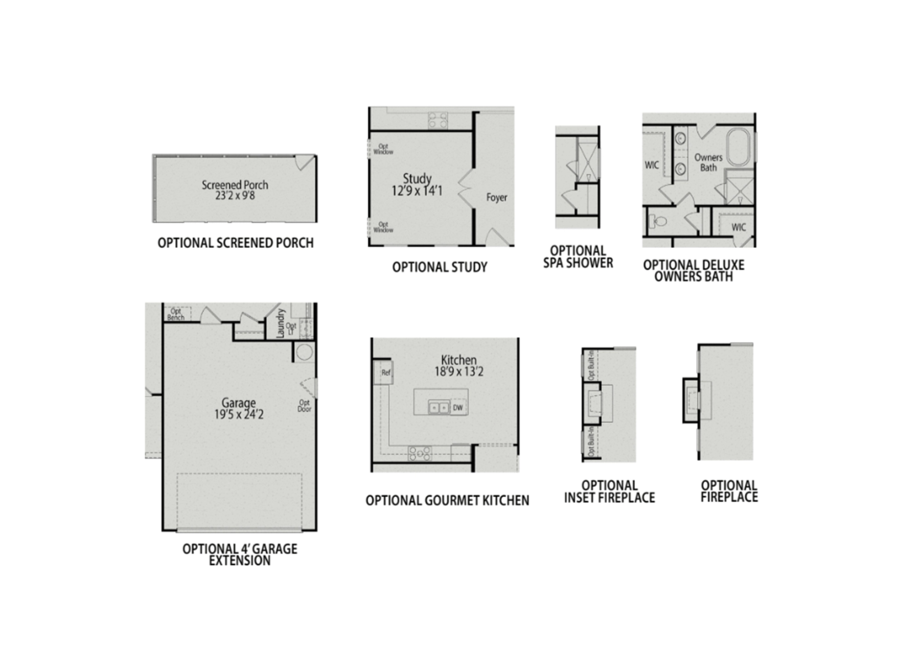 3 - Birch II A buildable floor plan layout in Davidson Homes Homes' Tobacco Road community.