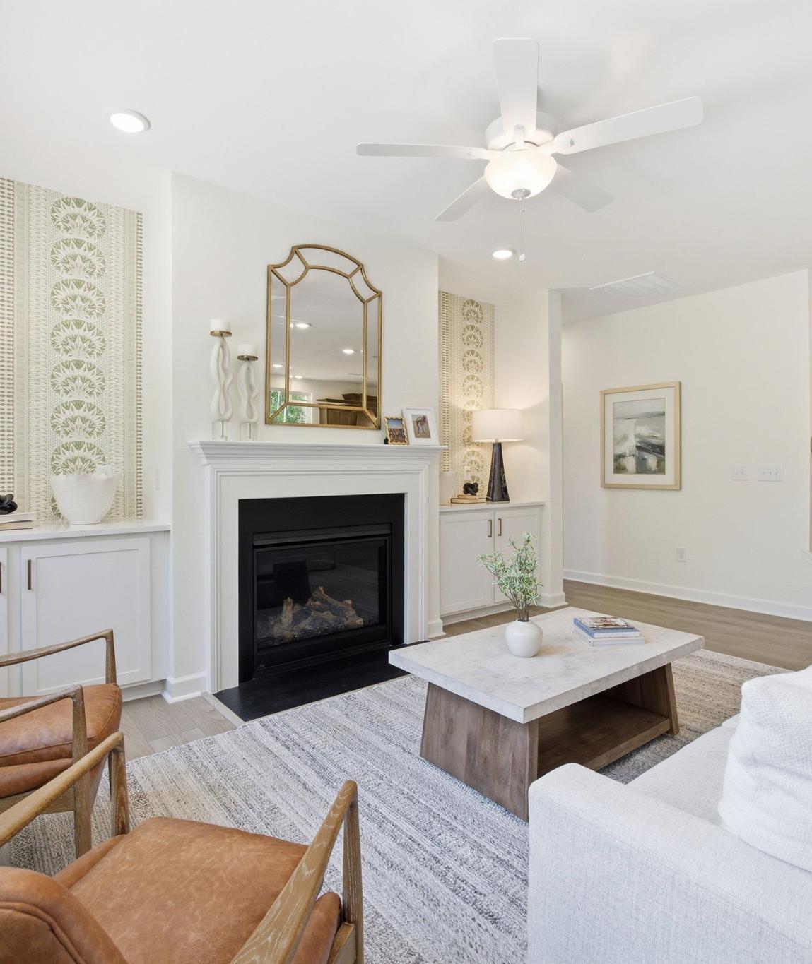 New Construction Home with Open Living Room to Kitchen Layout in Wake Forest, NC.