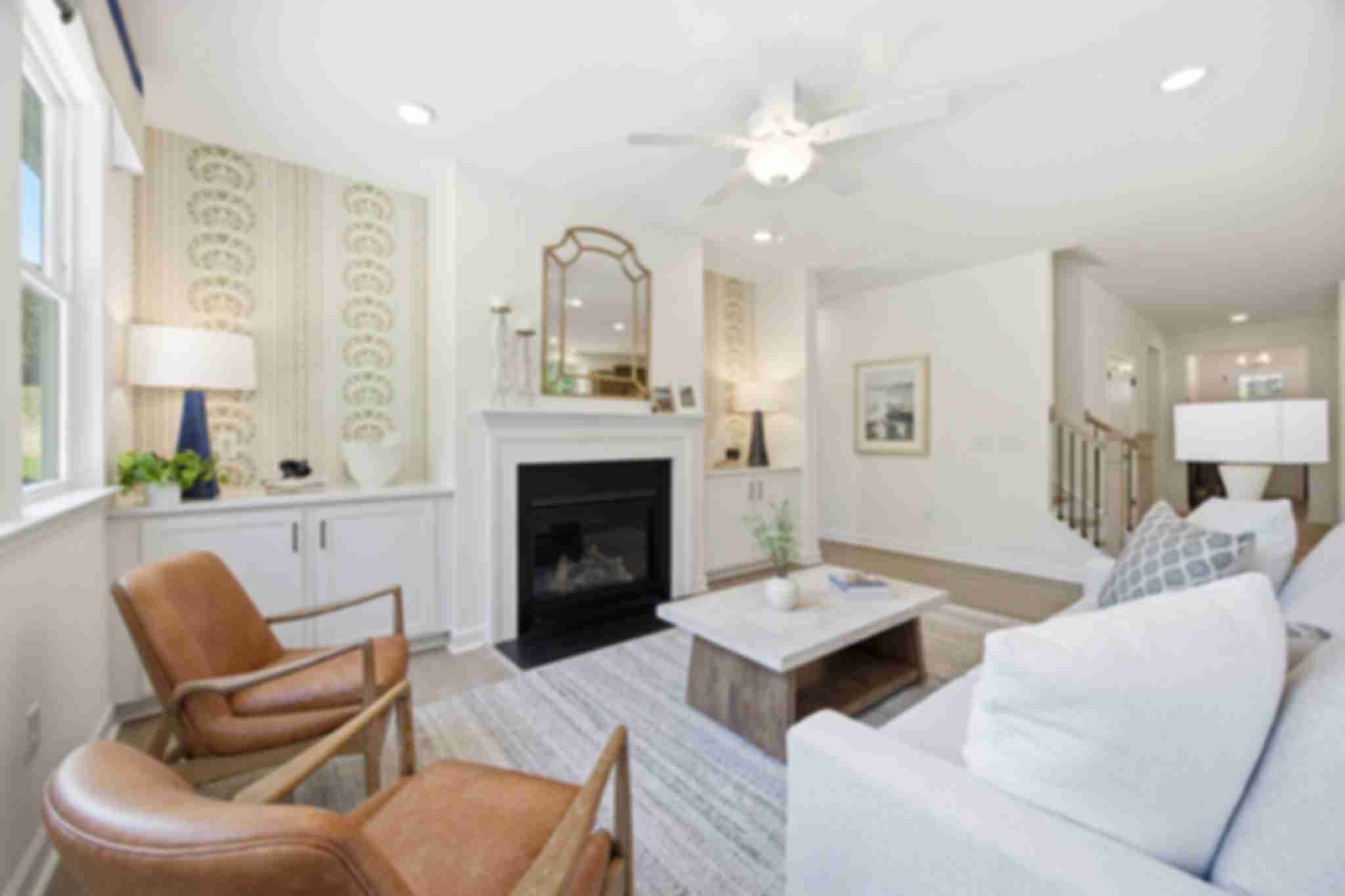 New Construction Home with Open Living Room to Kitchen Layout in Wake Forest, NC.
