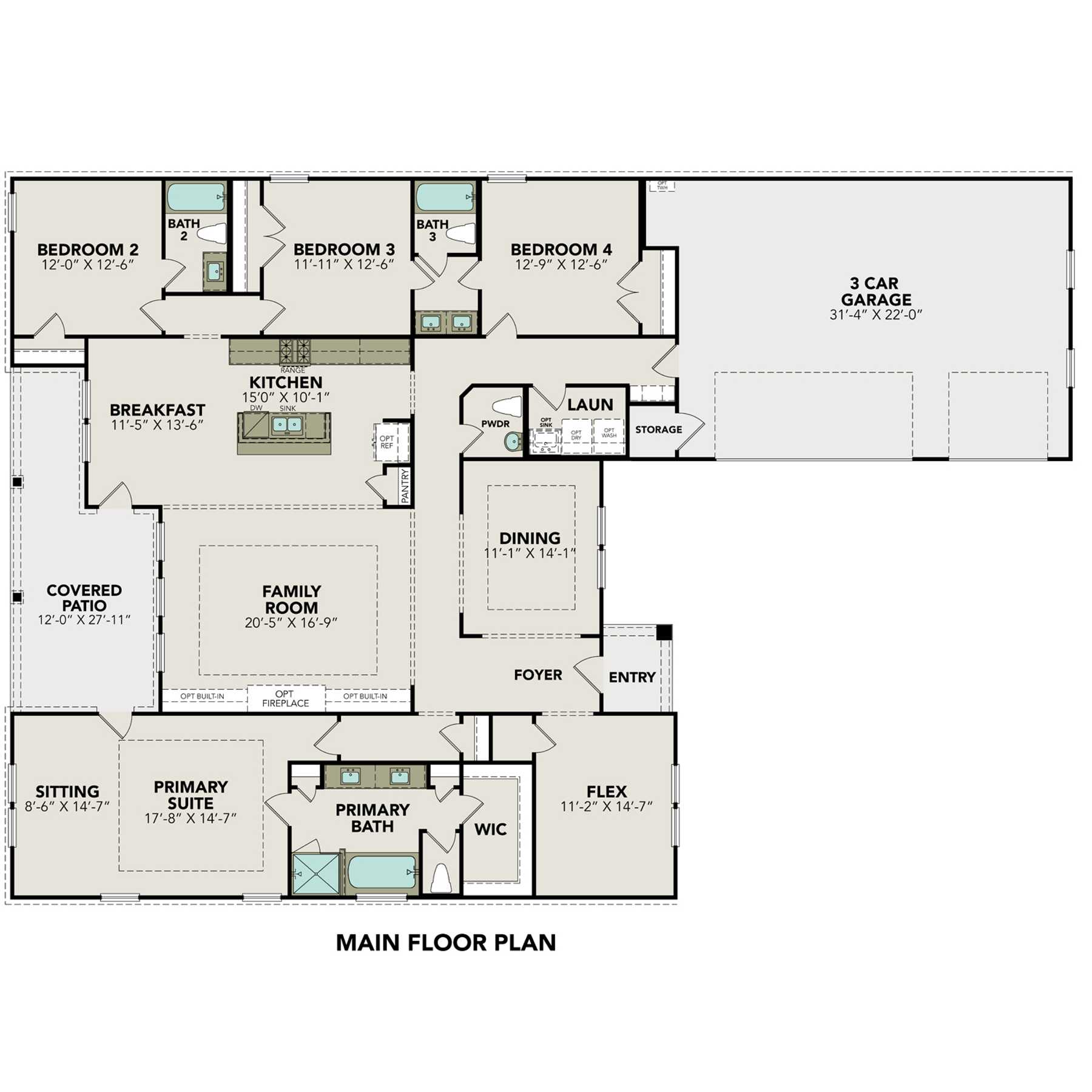 1 - The Oxford G buildable floor plan layout in Davidson Homes Homes' Potranco Oaks community.