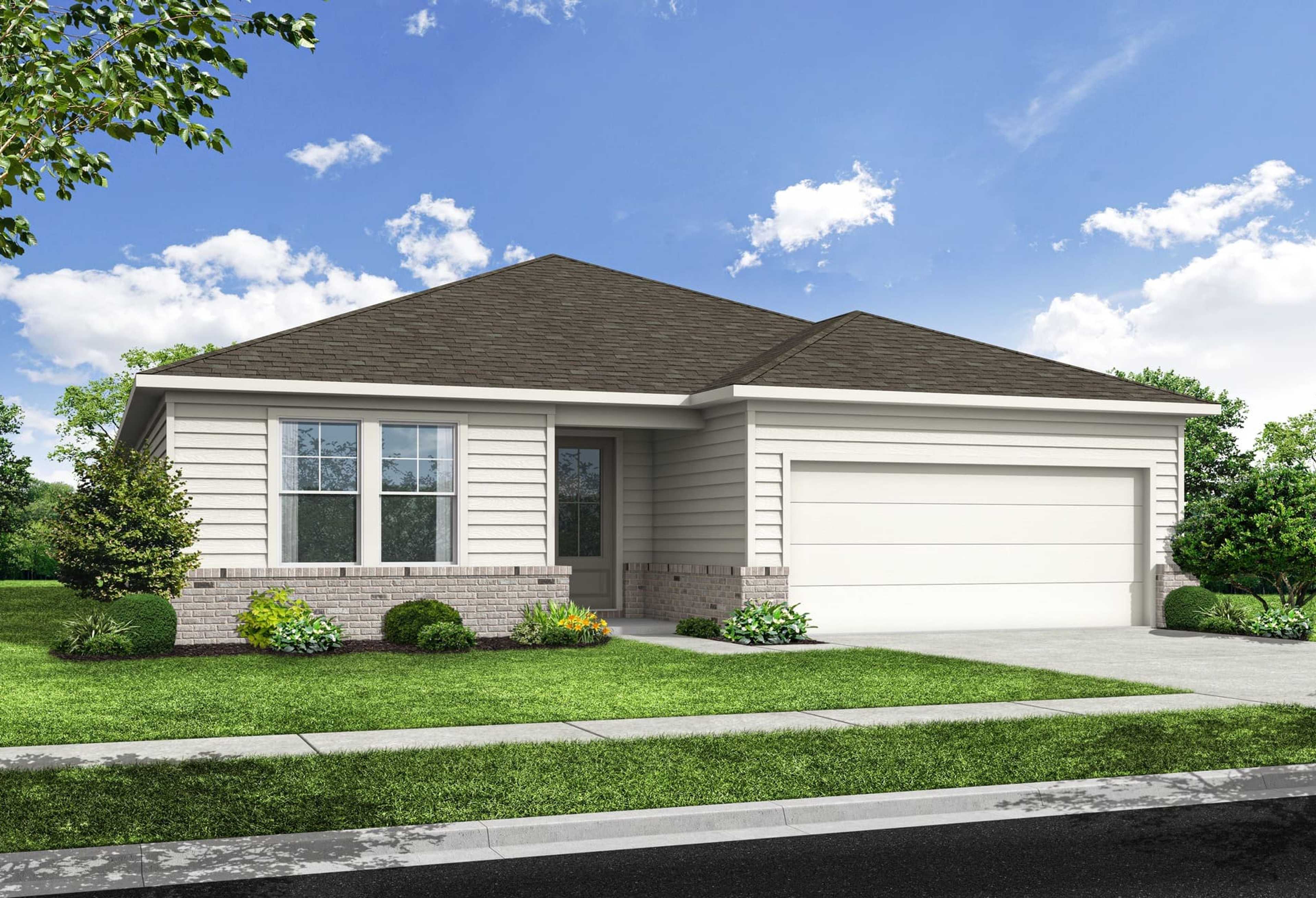 Exterior view of Davidson Homes' The Dawson C Floor Plan