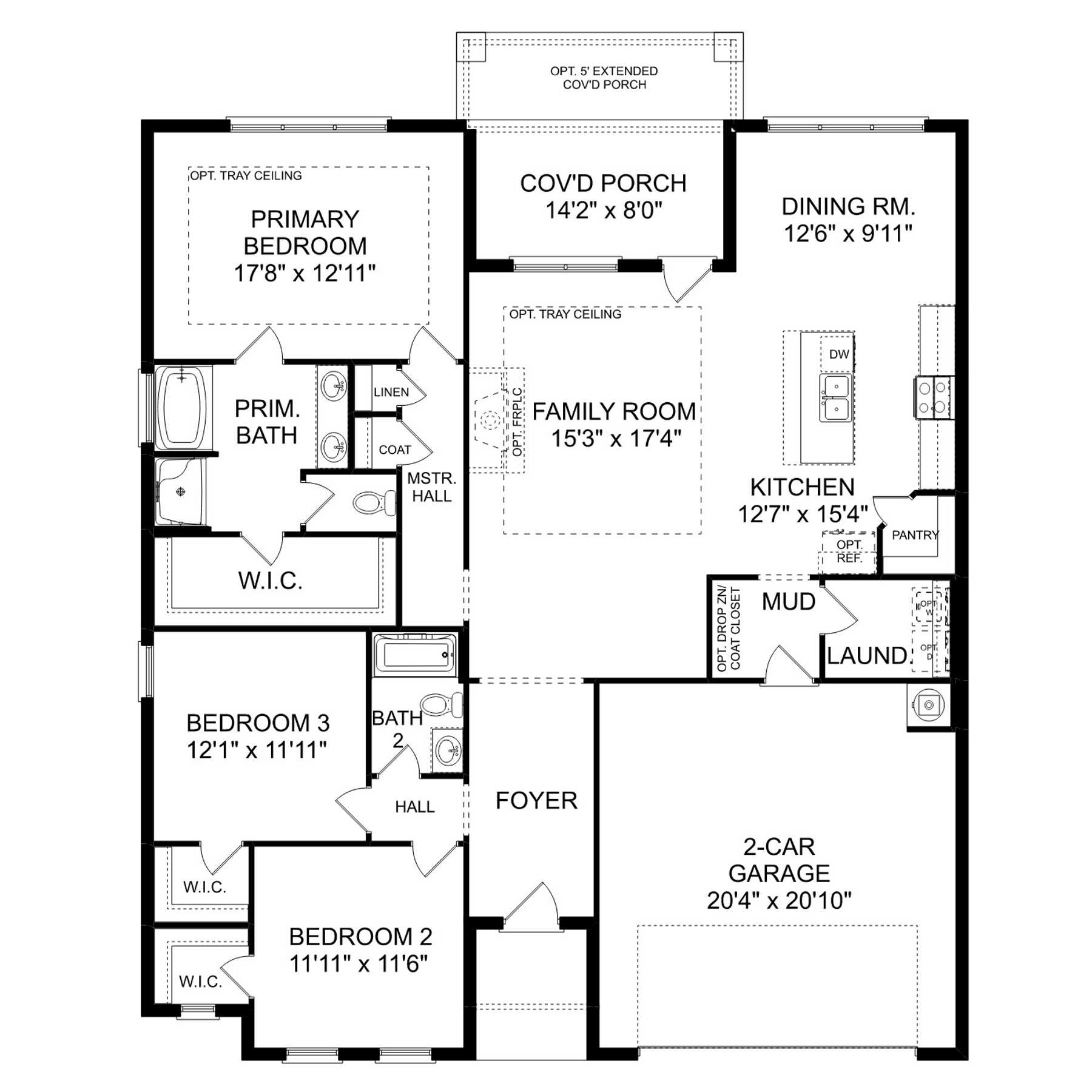 1 - The Montgomery E buildable floor plan layout in Davidson Homes Homes' Anderson Farm community.