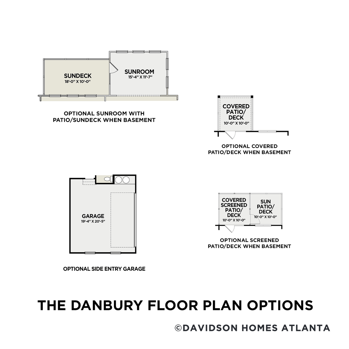 4 - The Danbury C buildable floor plan layout in Davidson Homes' Reverie at East Lake community.