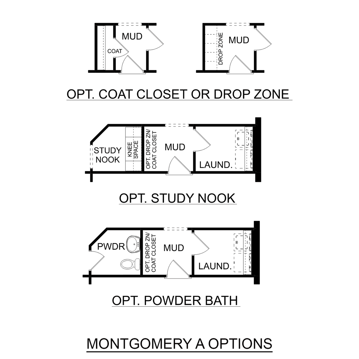 2 - The Montgomery floor plan layout for 2112 Brandon Drive in Davidson Homes' North Ridge community.