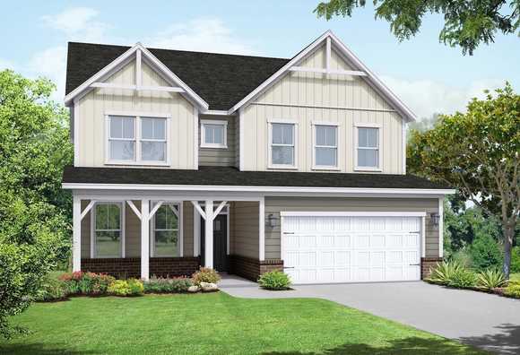 Exterior view of Davidson Homes' The Willow B Floor Plan