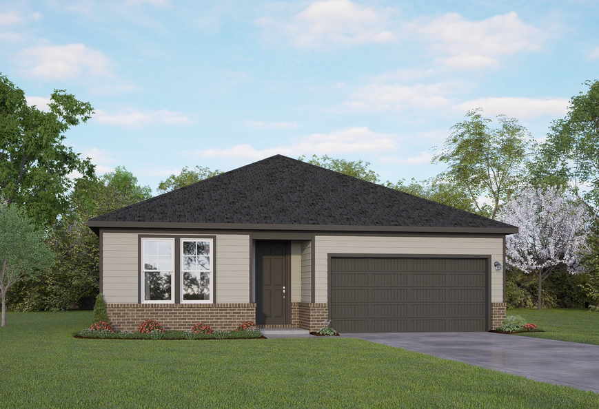 Exterior view of Davidson Homes' The Daphne E Floor Plan