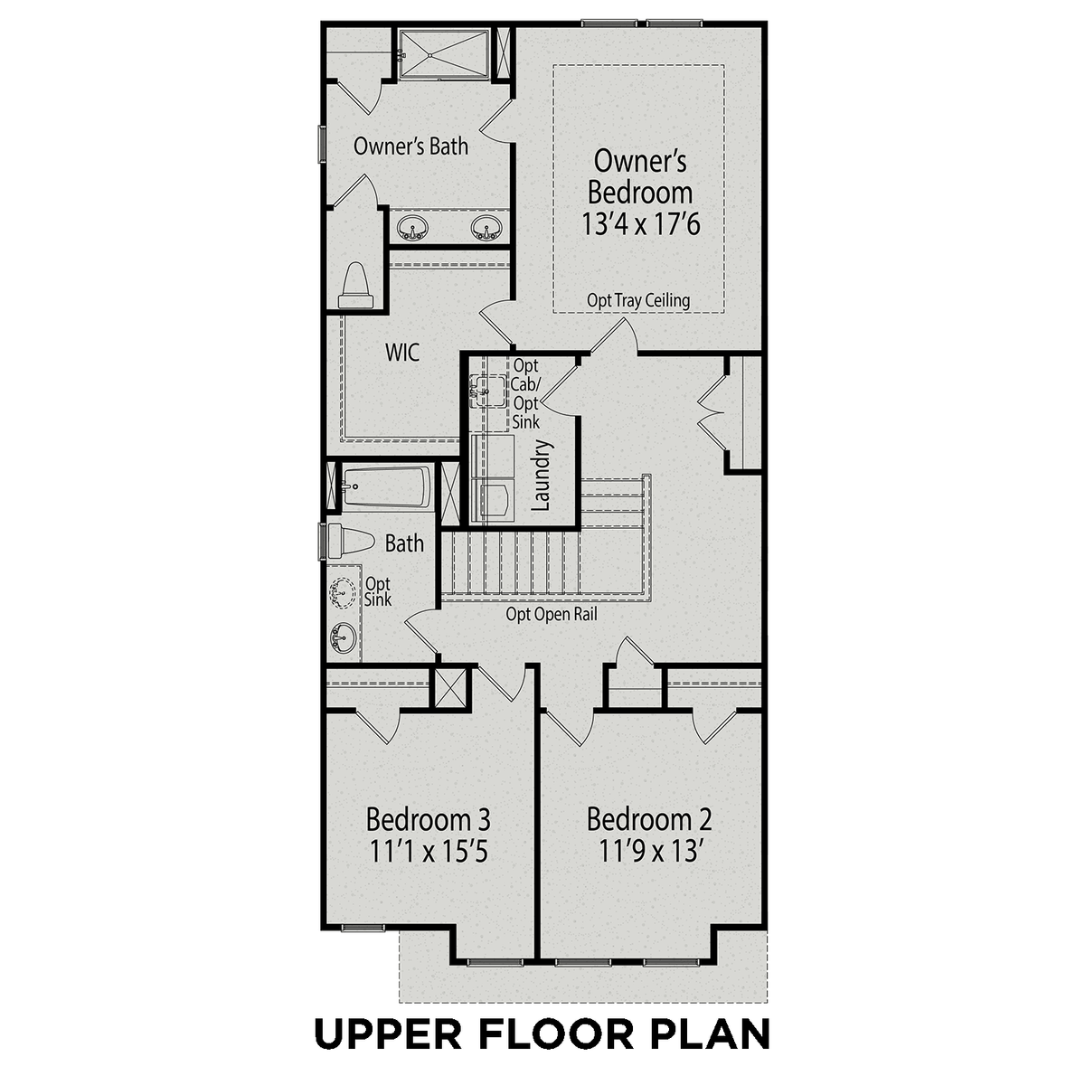 2 - The Wake floor plan layout for 11 Fairwinds Drive in Davidson Homes' Gregory Village community.