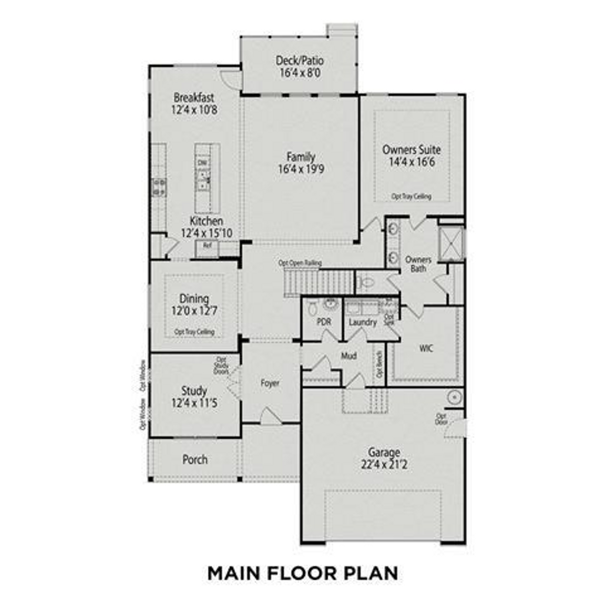 1 - The Cypress D floor plan layout for 205 Morningside Lane in Davidson Homes' Weatherford East community.