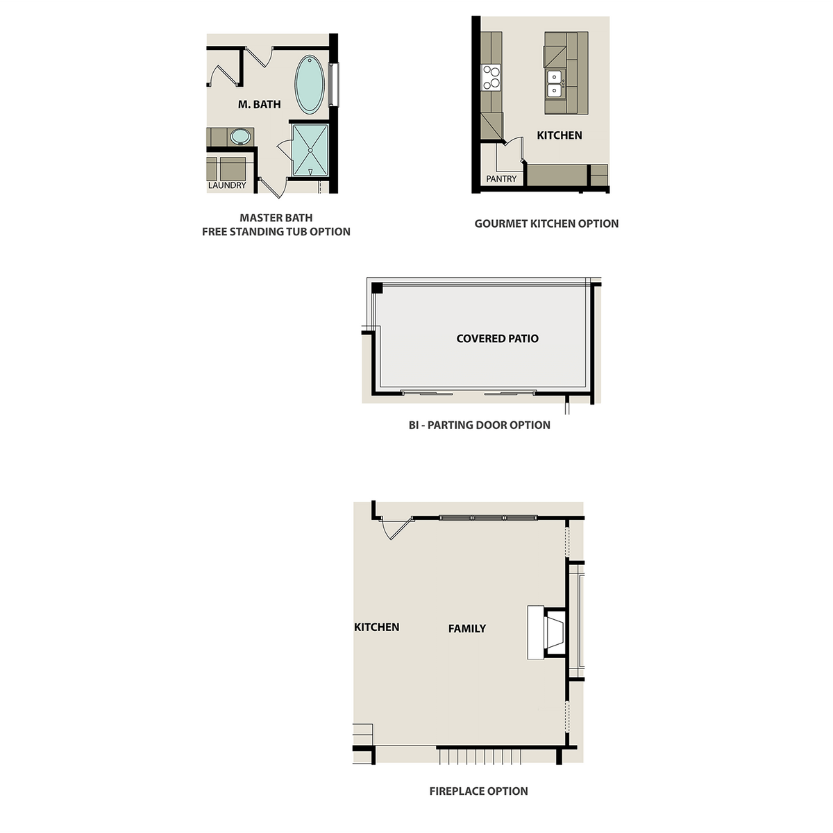 4 - The Bellar B buildable floor plan layout in Davidson Homes' Carellton community.