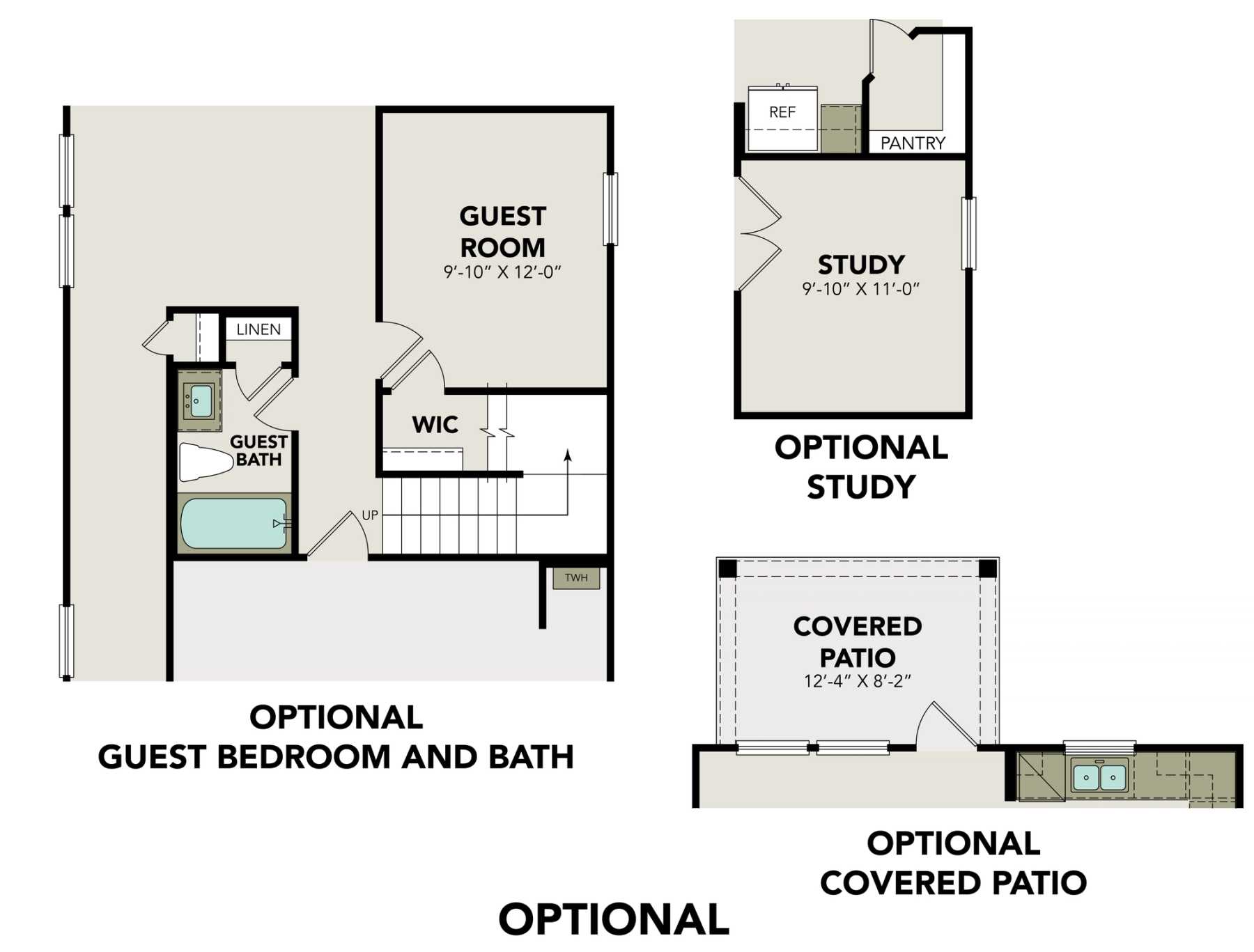 3 - The Florence C floor plan layout for 1018 West 1604 North Unit 302 in Davidson Homes Homes' Meadows at Oak Creek community.