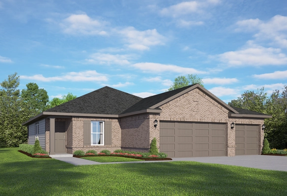 Exterior view of Davidson Homes' The Costa A with 3-Car Garage Floor Plan