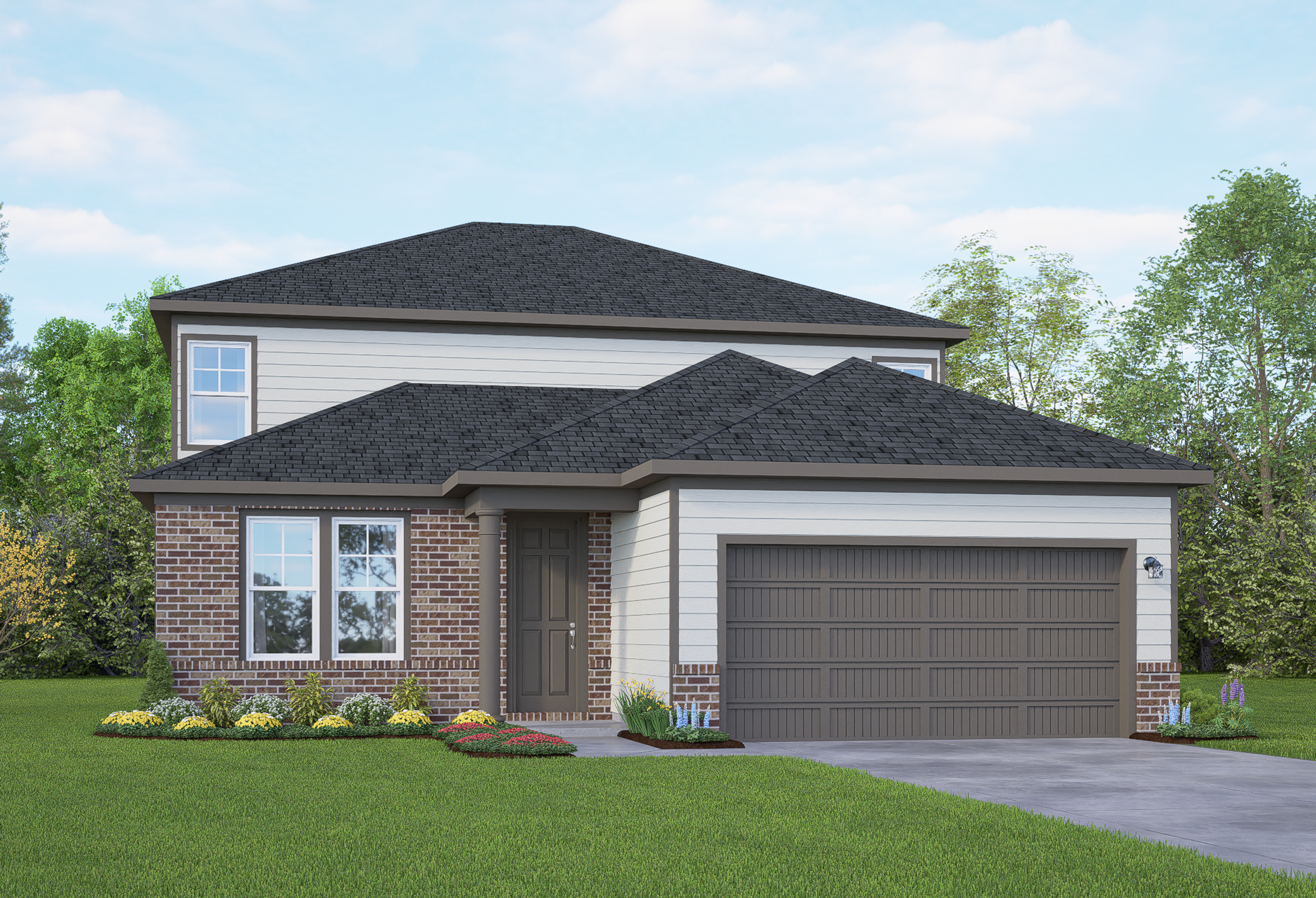 Exterior view of Davidson Homes' The Douglas B Floor Plan