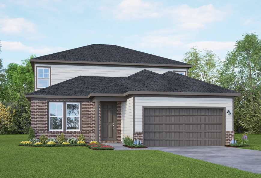 Exterior view of Davidson Homes' The Douglas B Floor Plan