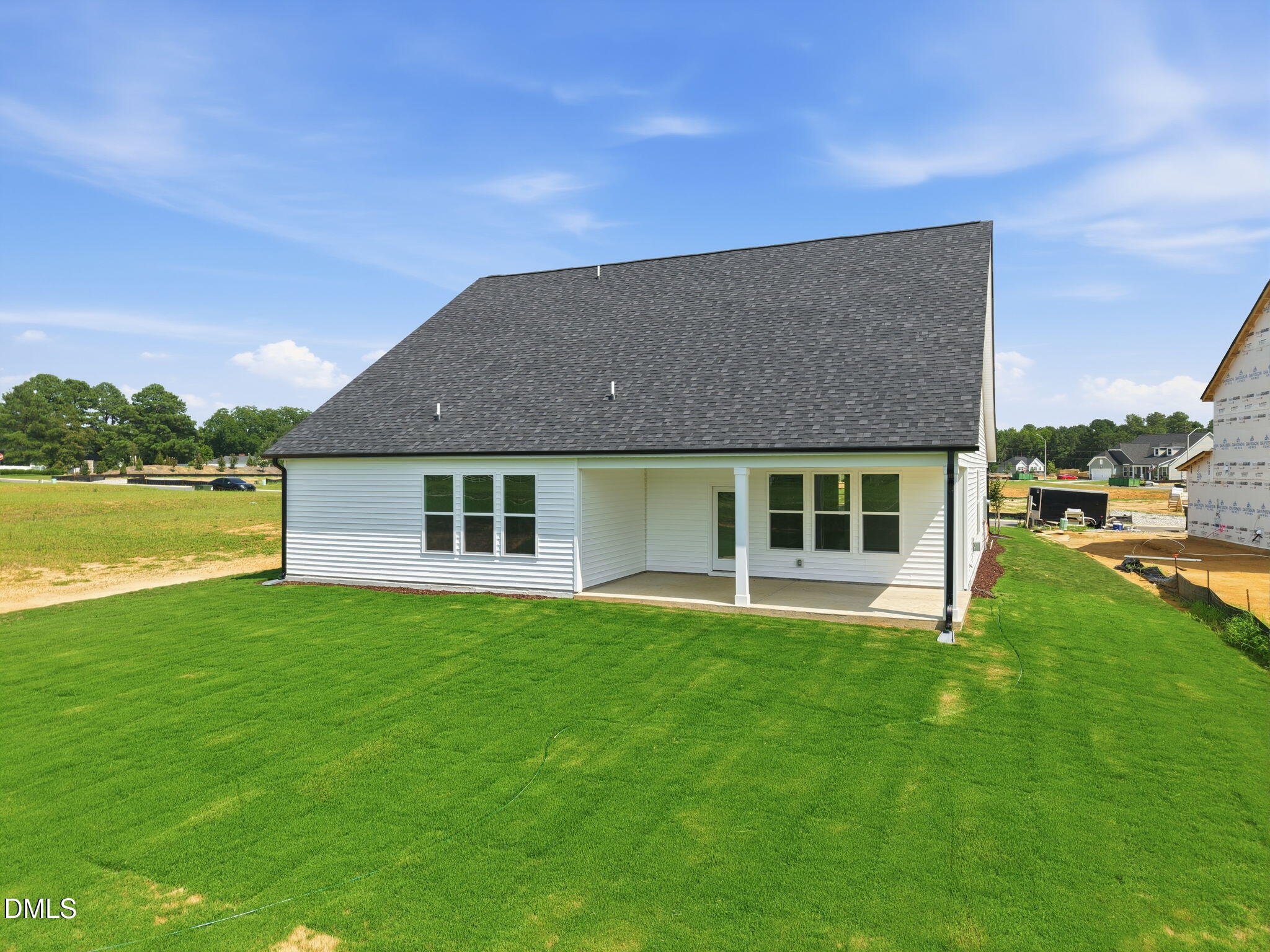 Backyard view of The Magnolia B floor plan by Davidson Homes in Retreat at North Main, Lillington, North Carolina.