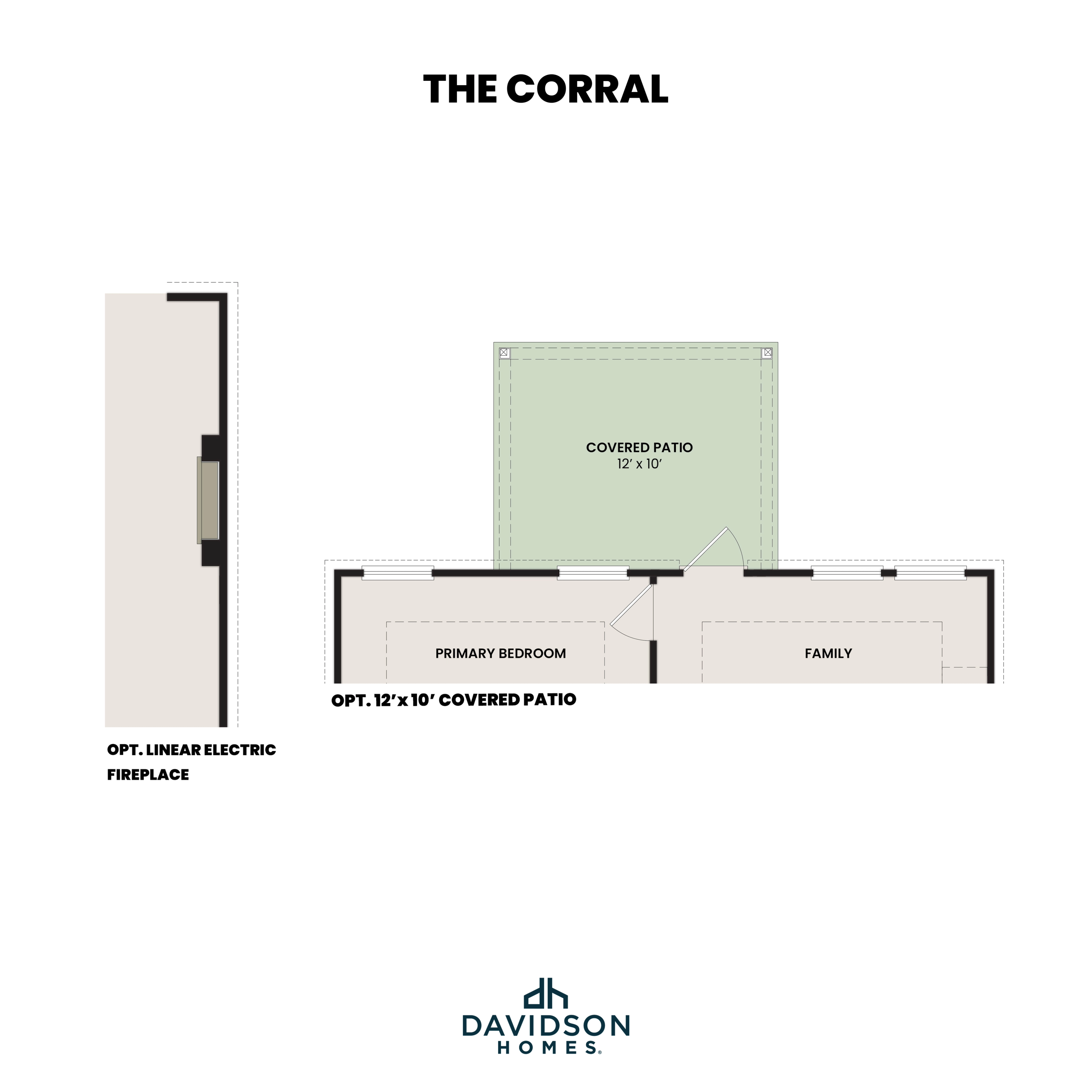 2 - The Corral A buildable floor plan layout in Davidson Homes Homes' Morgan Meadows community.