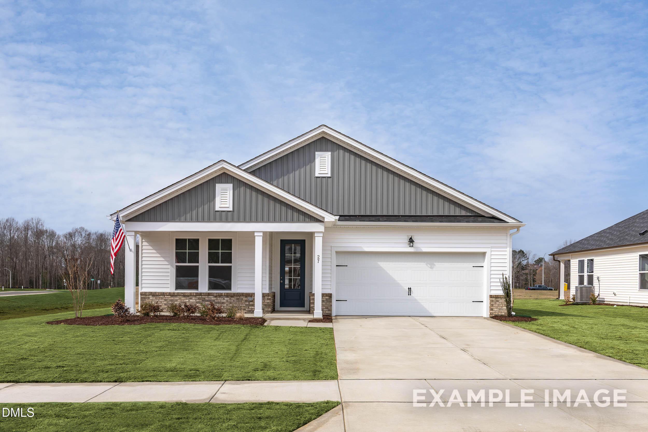 The Franklin C floor plan by Davidson Homes: 1-story, 3-bedroom house with 2-car garage in Retreat at North Main, Lillington.