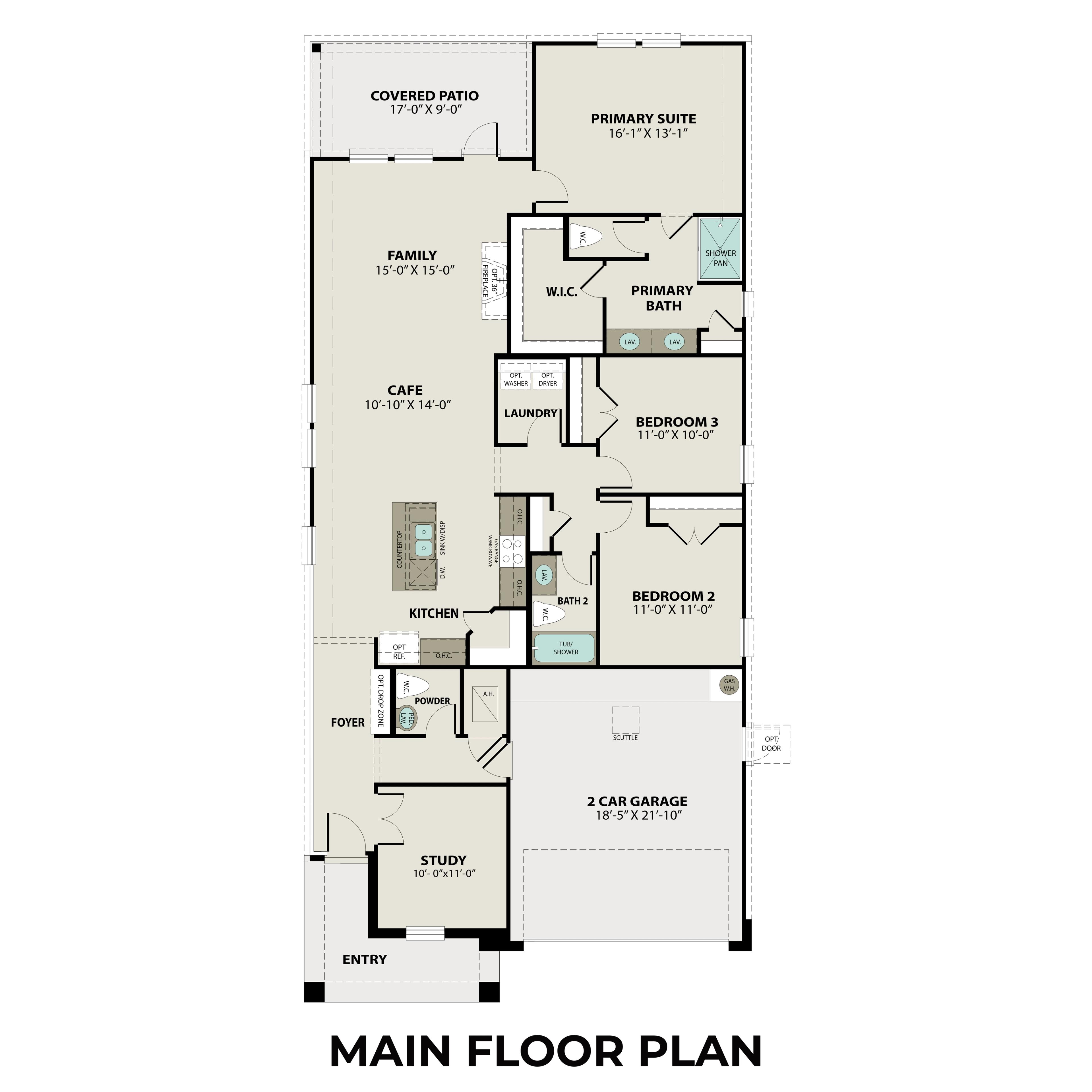 The Riviera C Main Floor Plan