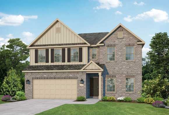 Exterior view of Davidson Homes' The Shelby A Floor Plan