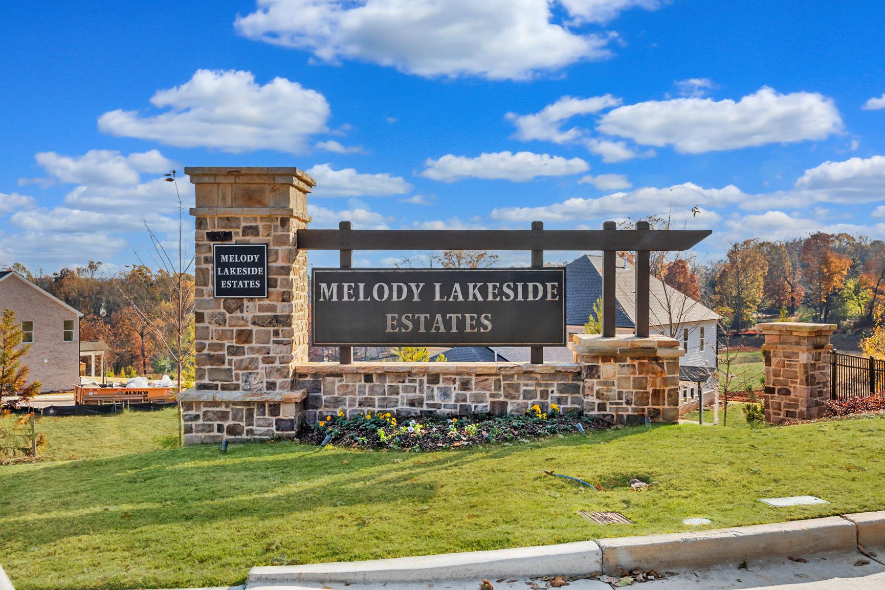 Melody Lakeside Estates front entrance monument