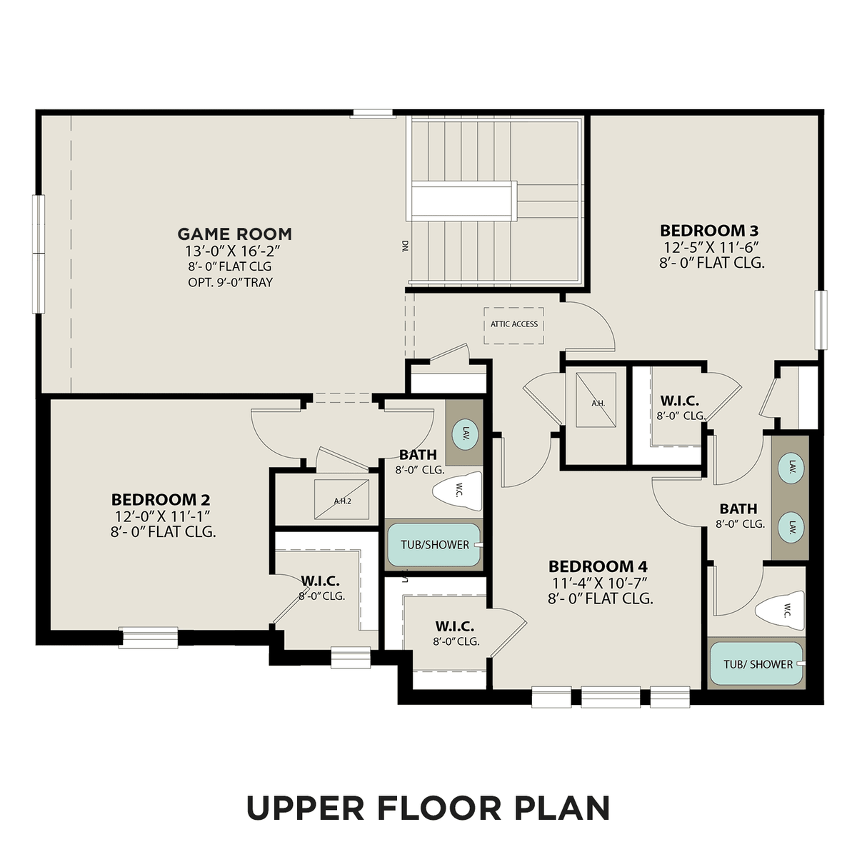 2 - The Sequoia B with 3-Car Garage buildable floor plan layout in Davidson Homes' Sunterra community.