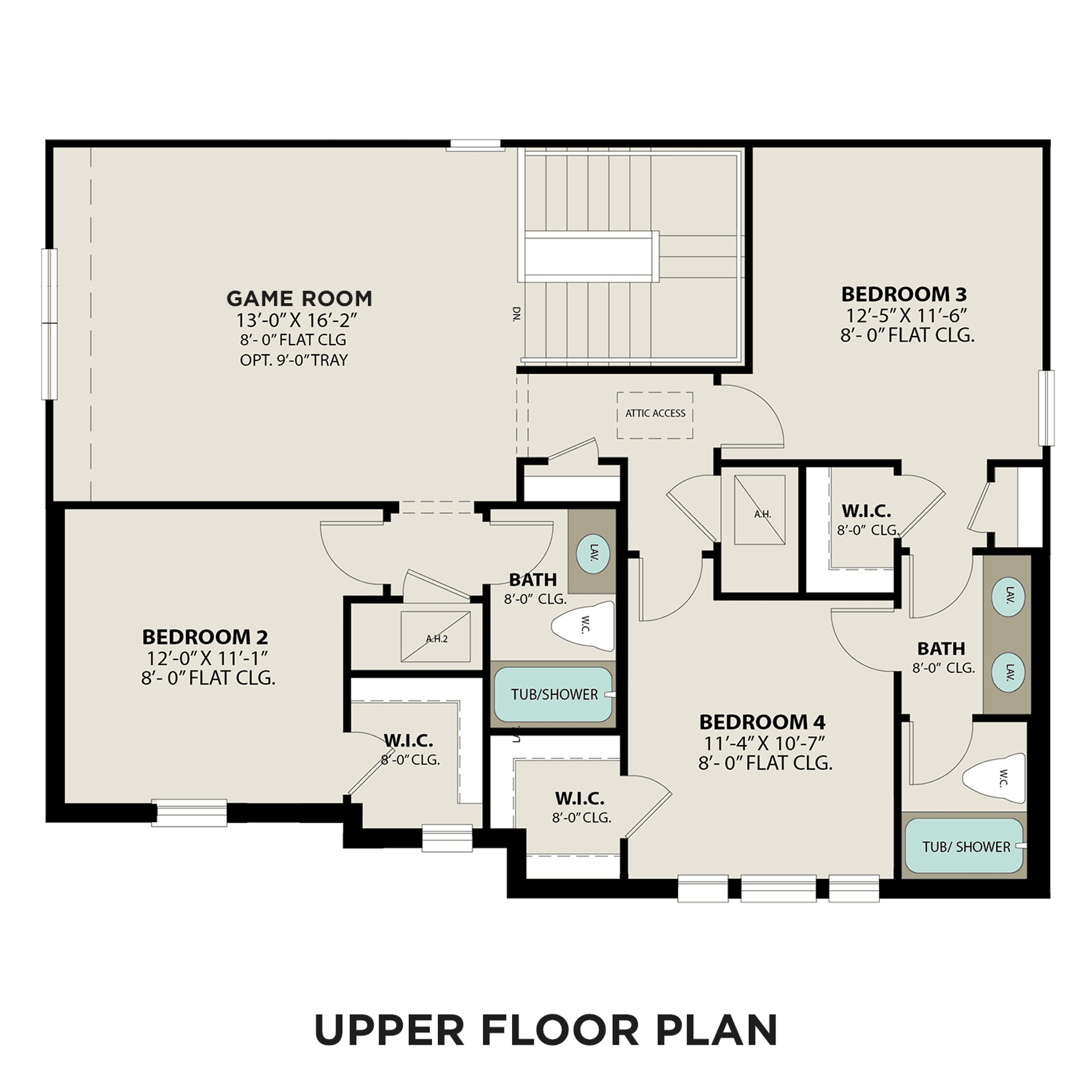 2 - The Sequoia B buildable floor plan layout in Davidson Homes Homes' Windmill Estates community.