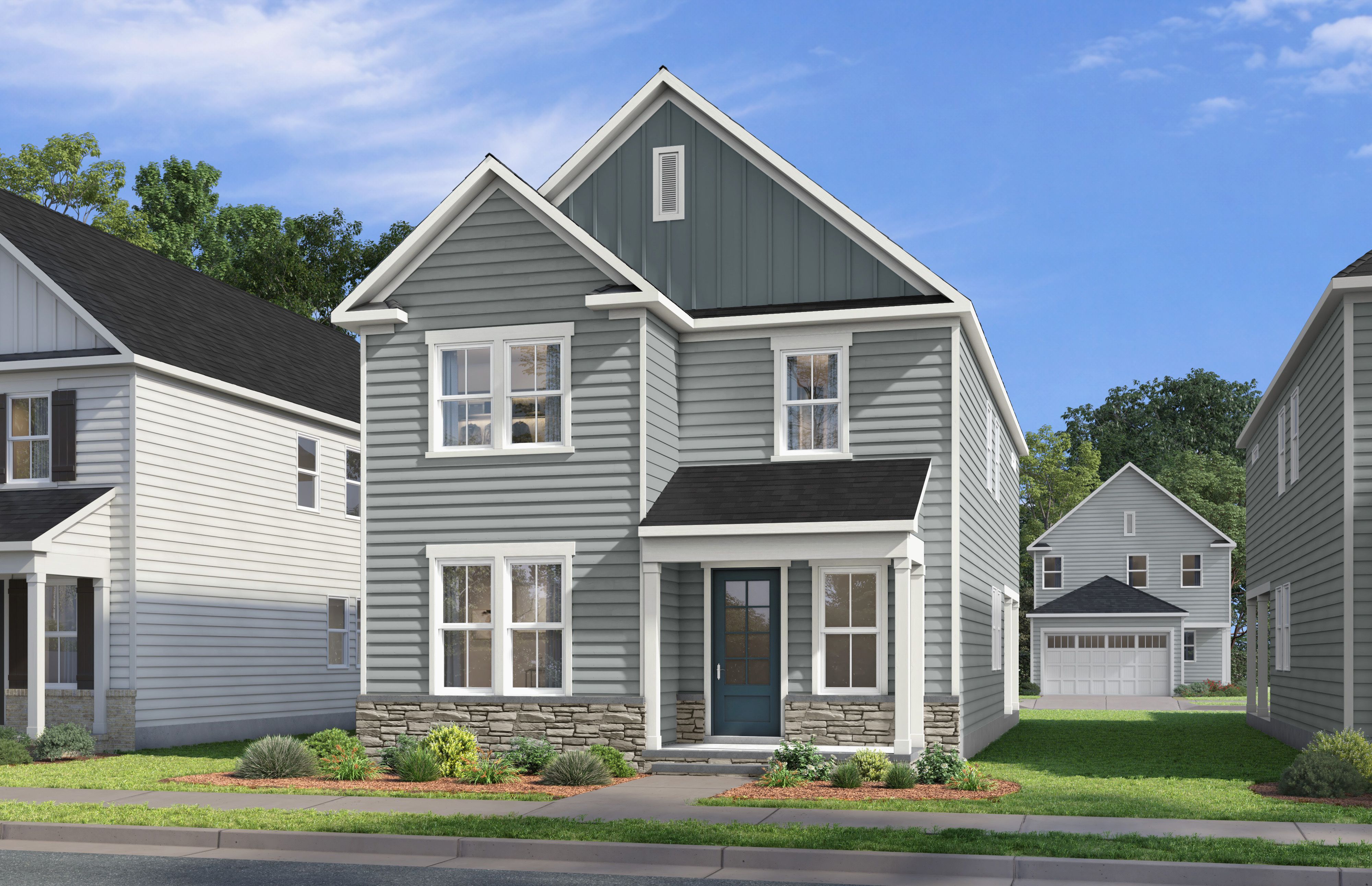 Exterior view of Davidson Homes' The Jordan A Floor Plan