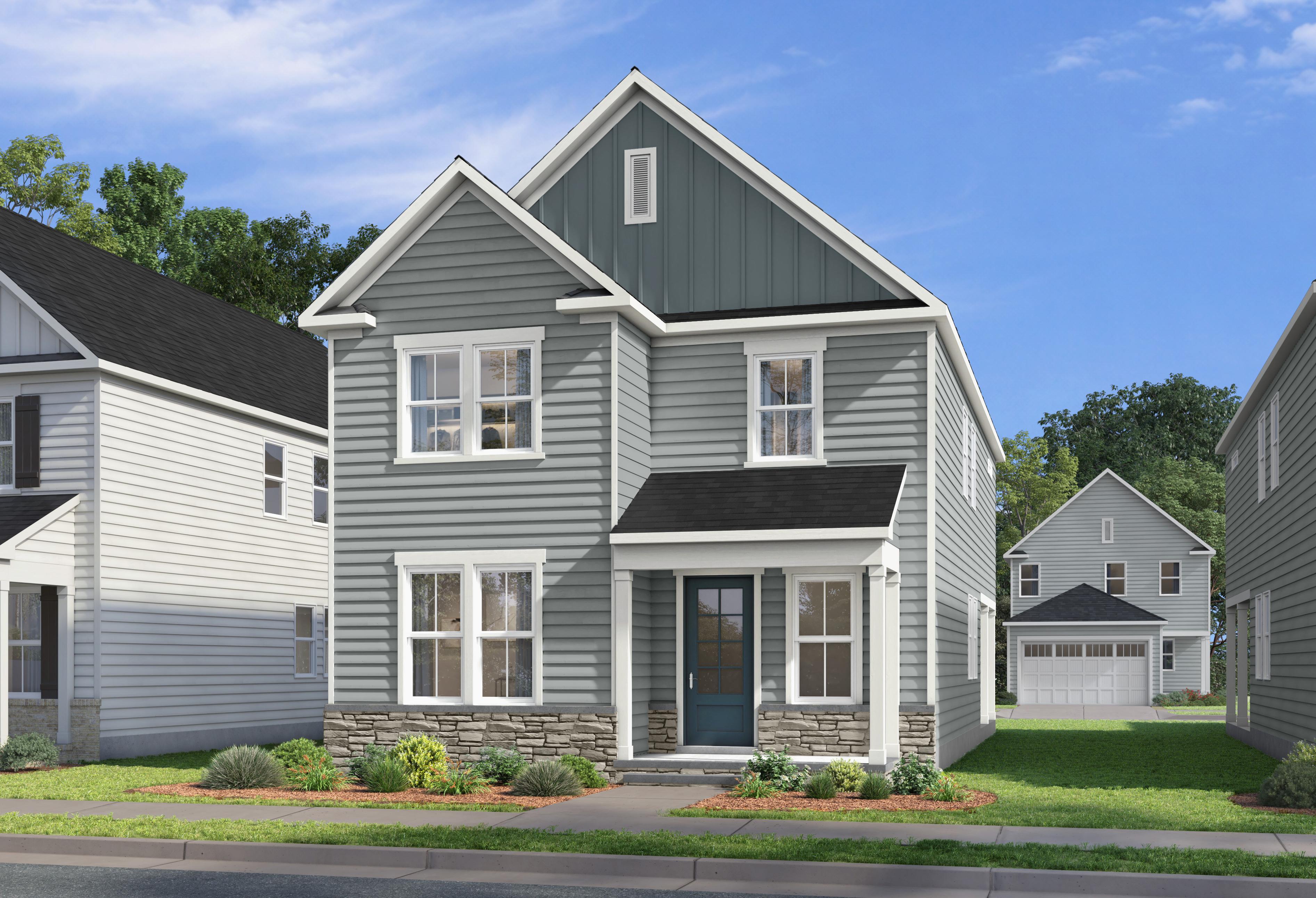 Exterior view of Davidson Homes' The Jordan A Floor Plan