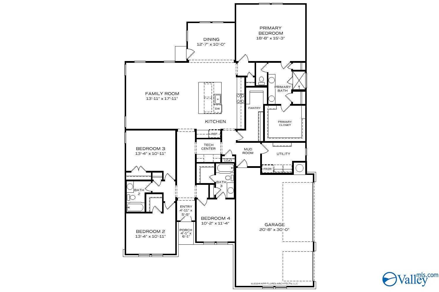 The Arcadia floor plan: 4-bedroom, 3-bath, 2,508 sq ft single-story layout with open family room, kitchen, 3-car garage in Riverton Preserve, Huntsville