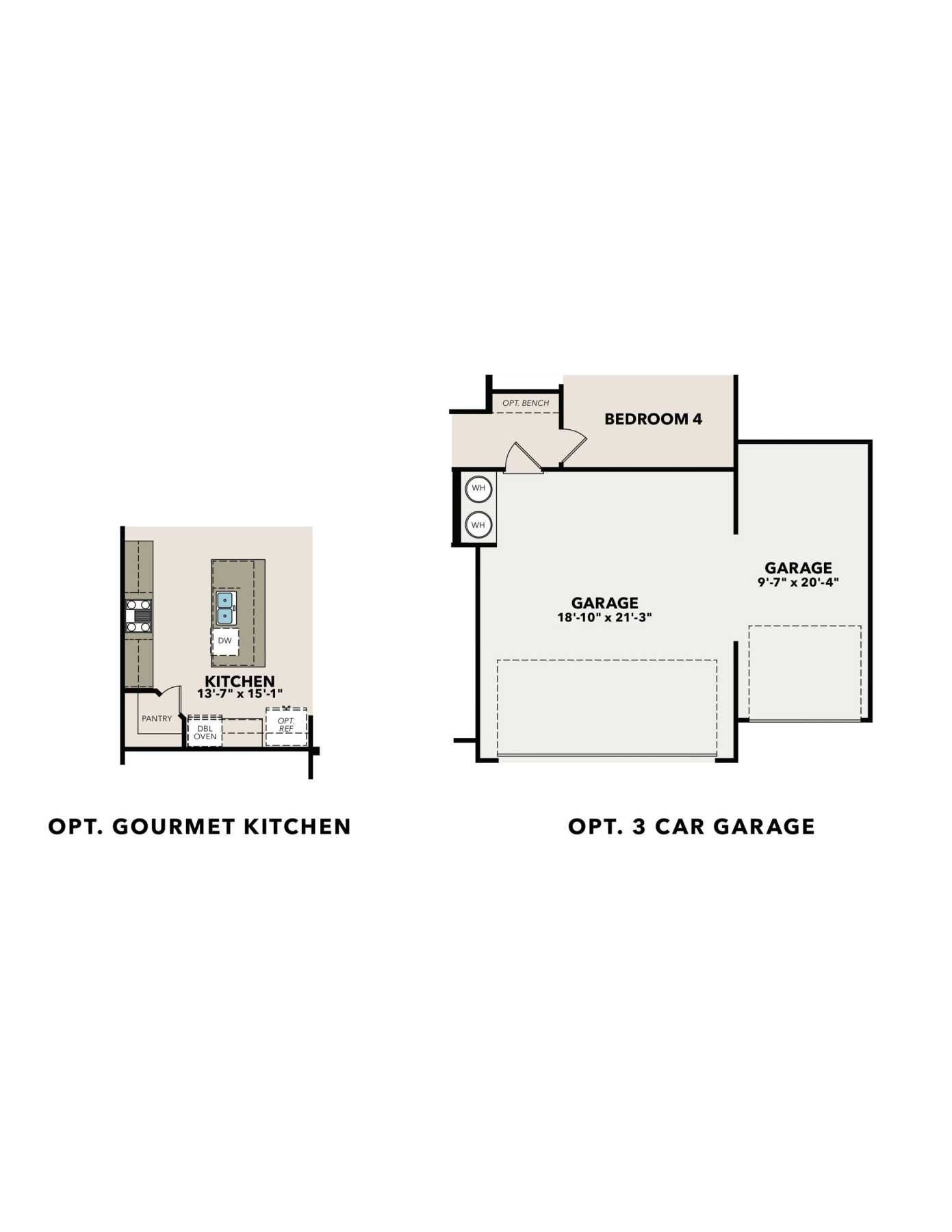 3 - The Harrison G buildable floor plan layout in Davidson Homes Homes' Wehunt Meadows community.