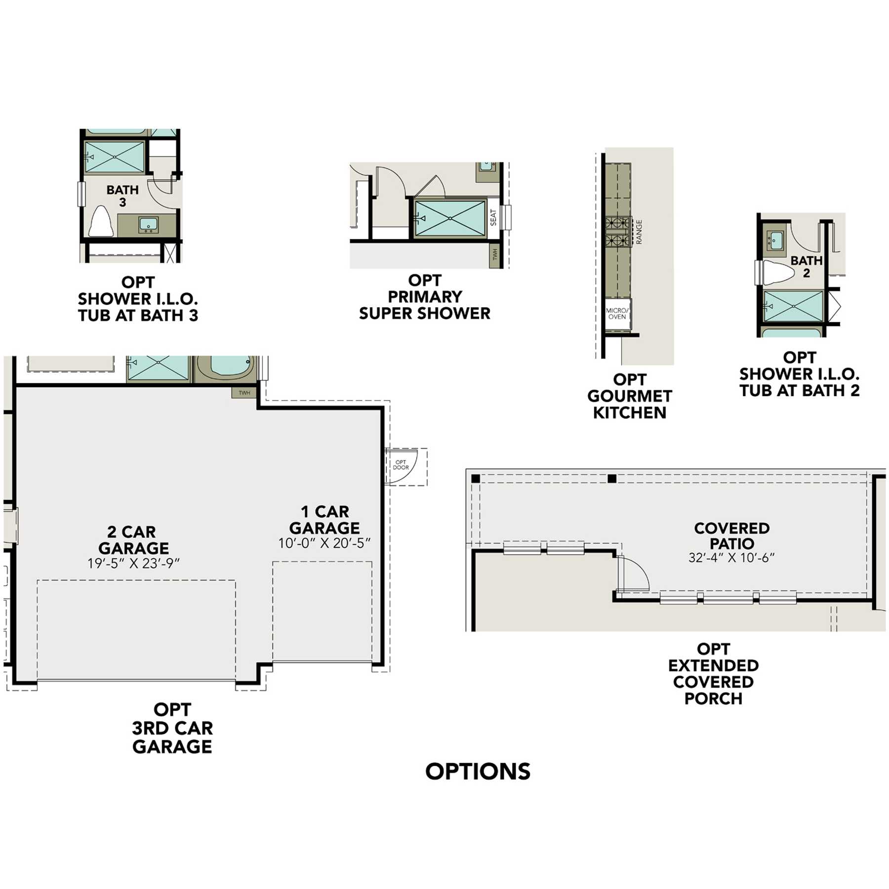 3 - The Philip B with 3-Car Garage buildable floor plan layout in Davidson Homes Homes' Lago Mar community.