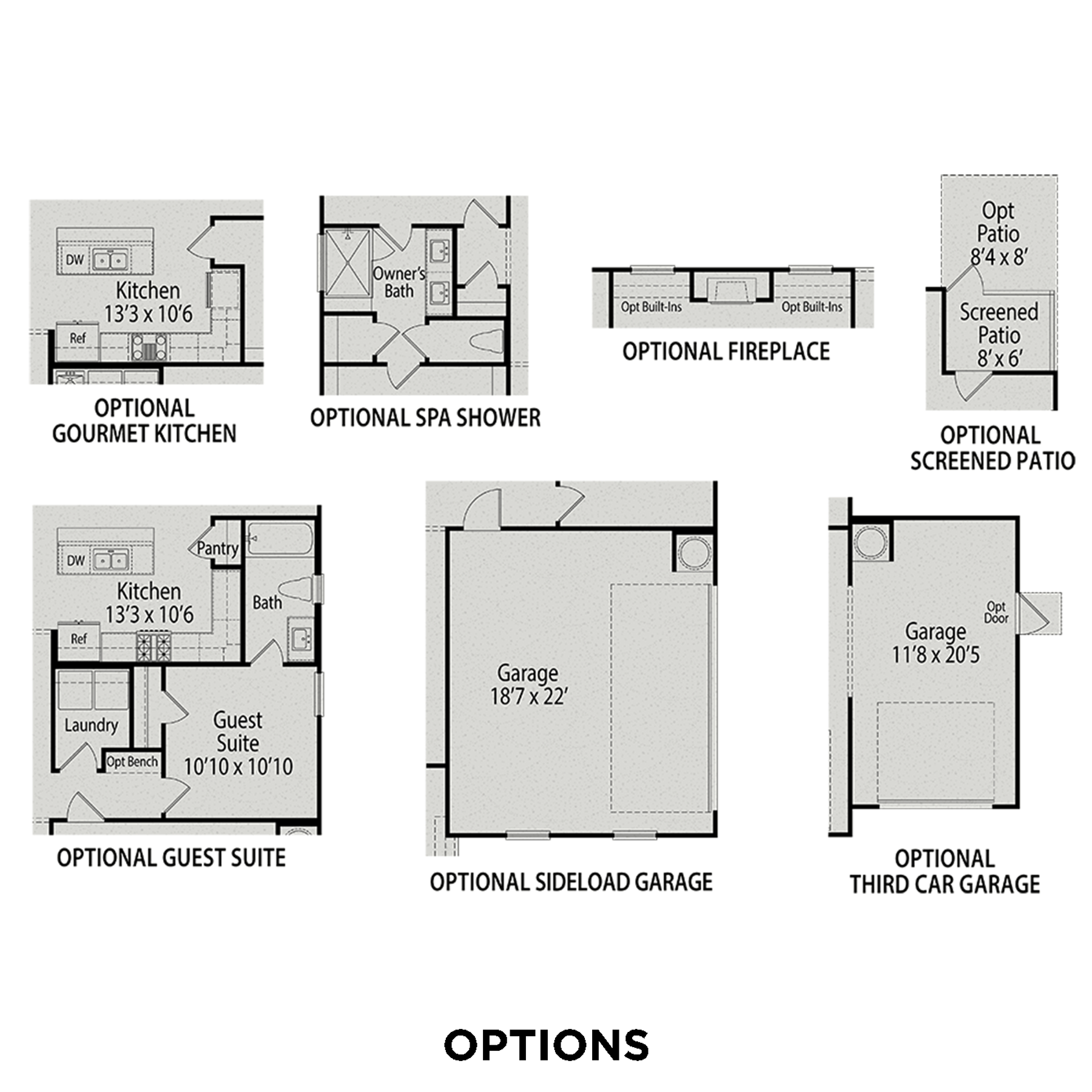 2 - The Daphne C buildable floor plan layout in Davidson Homes Homes' Windgate community.